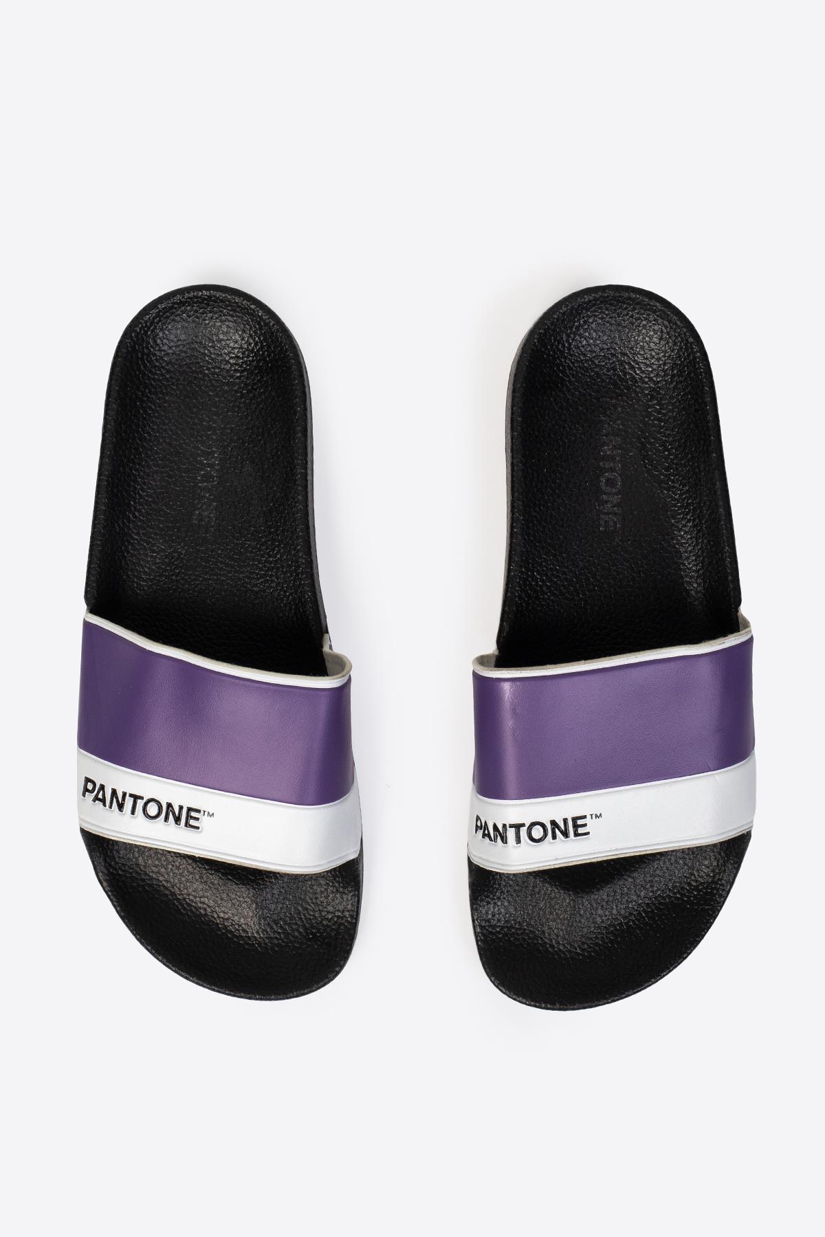 Letoon Letoon Mor Tek Bantlı Baskılı Kadın Terlik Sandalet & Terlik | Flo Mor - 7. görsel