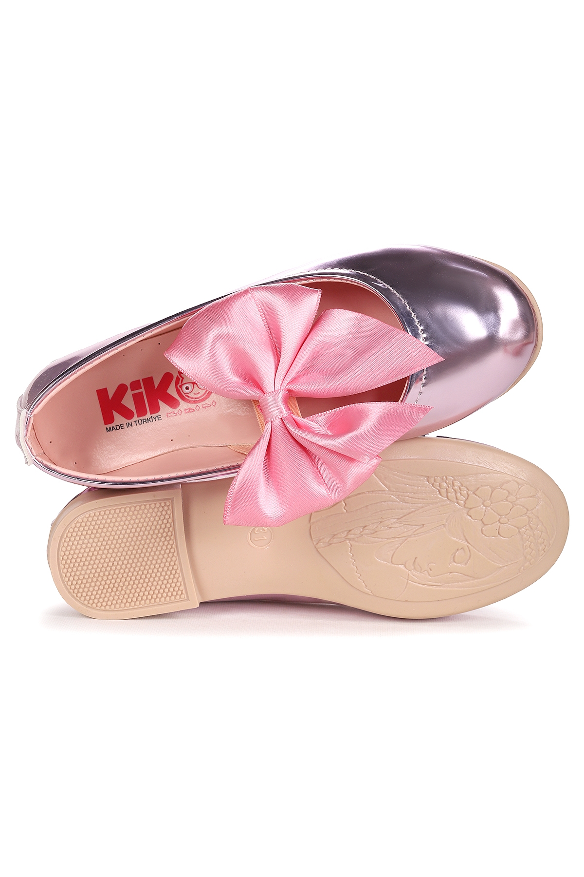 Tari Fiyonk Lastikli Kız Çocuk Babet Ayakkabı Pembe - Görsel 6