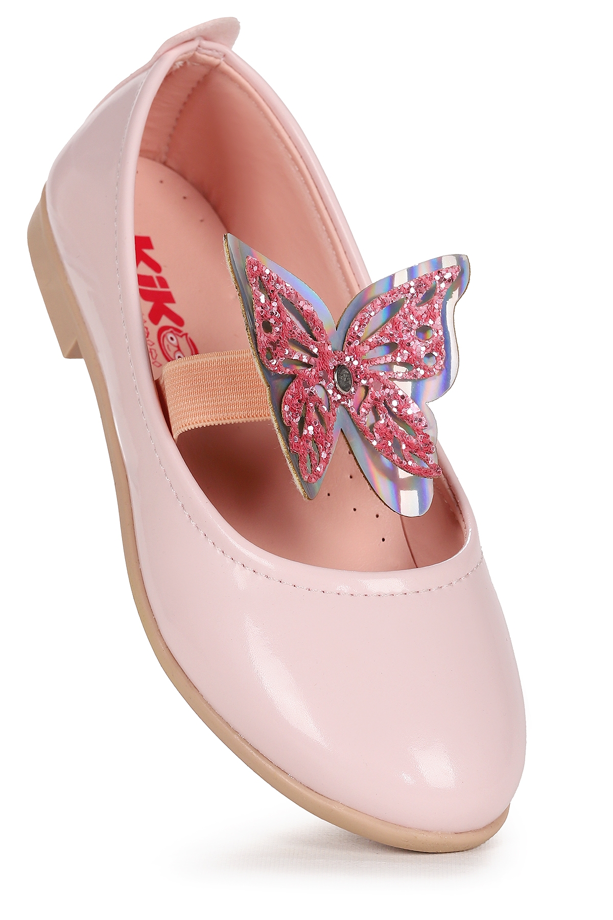 Menz Kelebek Lastikli Kız Çocuk Babet Ayakkabı Pudra - Görsel 5