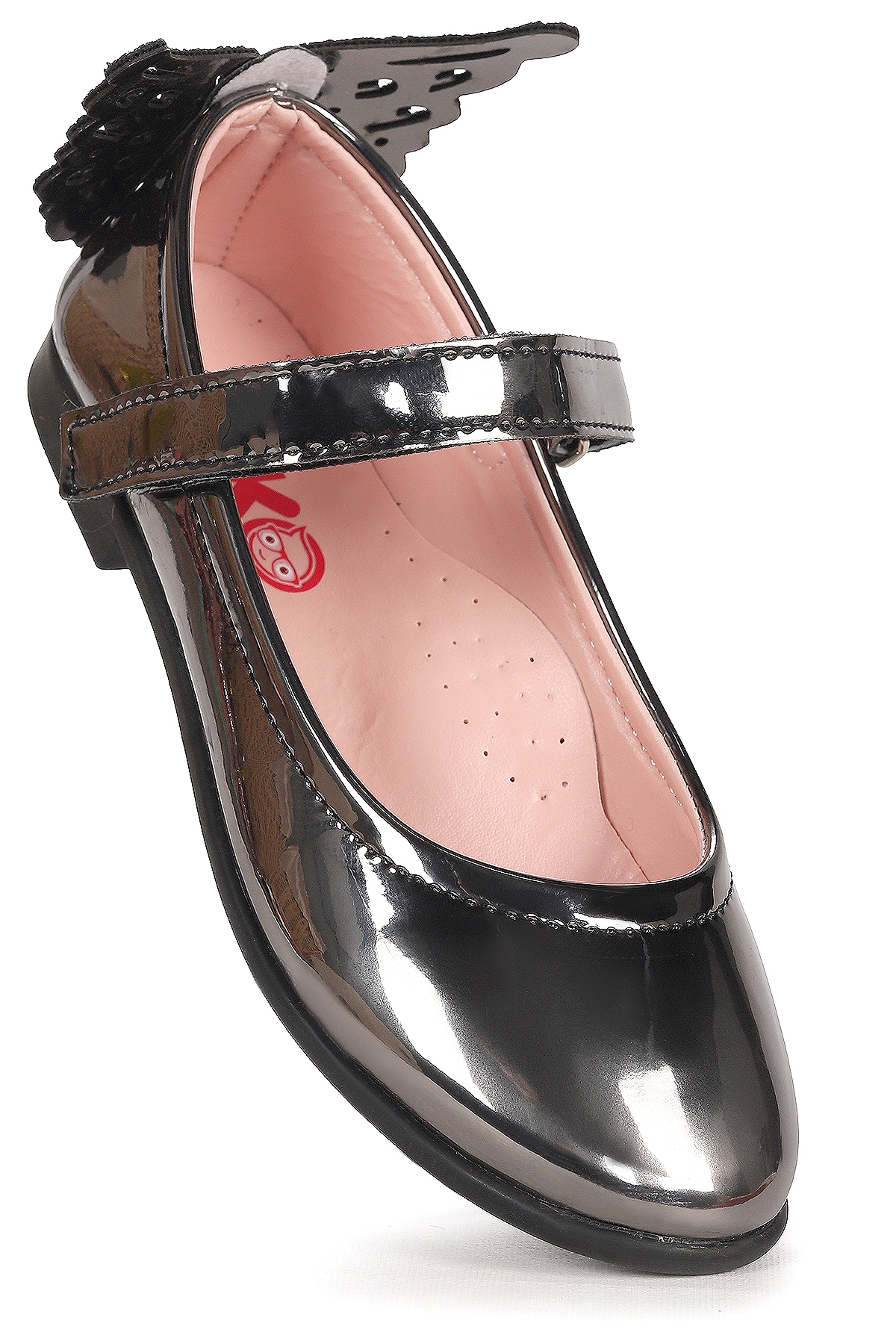 Friga Kelebek Cırtlı Kız Çocuk Babet Ayakkabı Platin - Görsel 4