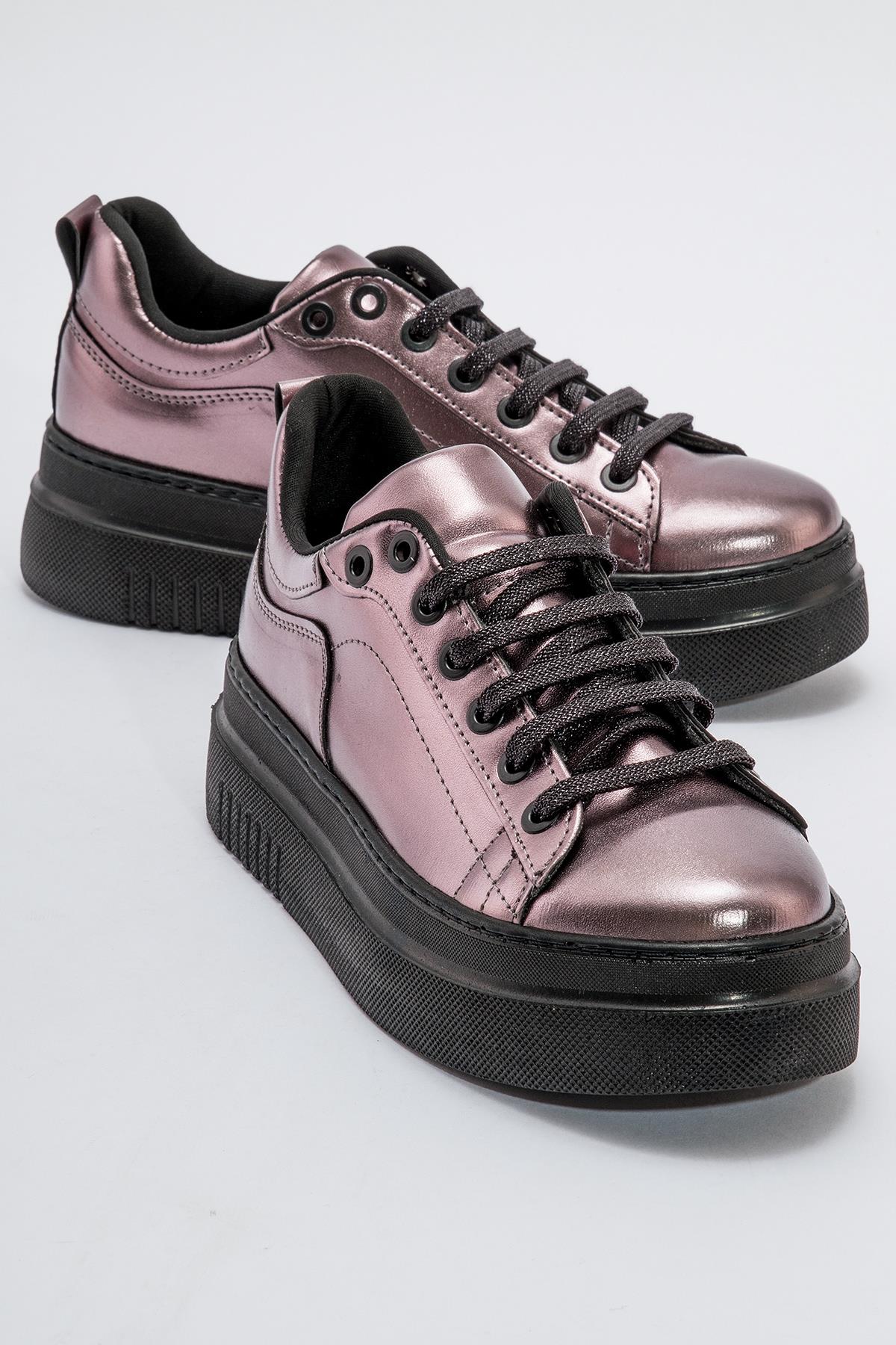 Kaydırmaz Kadın Spor Ayakabı PLATİN SİYAH - Görsel 2