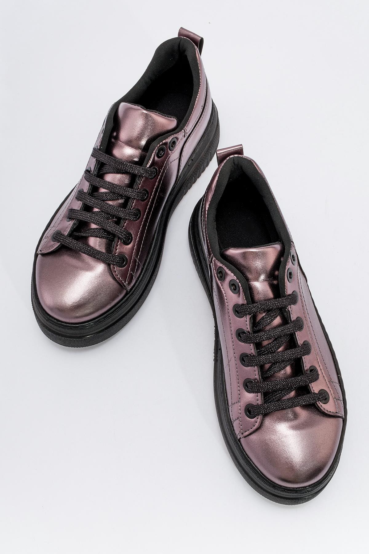 Kaydırmaz Kadın Spor Ayakabı PLATİN SİYAH - Görsel 5