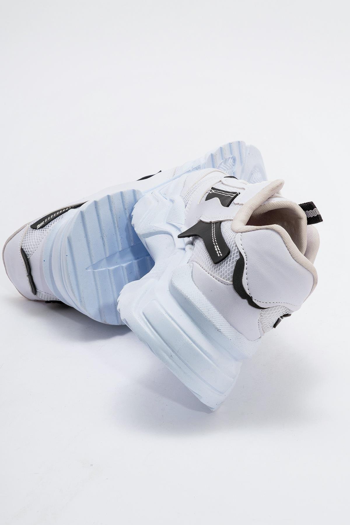 Kadın Spor Ayakkabı BEYAZ SİYAH - Görsel 5