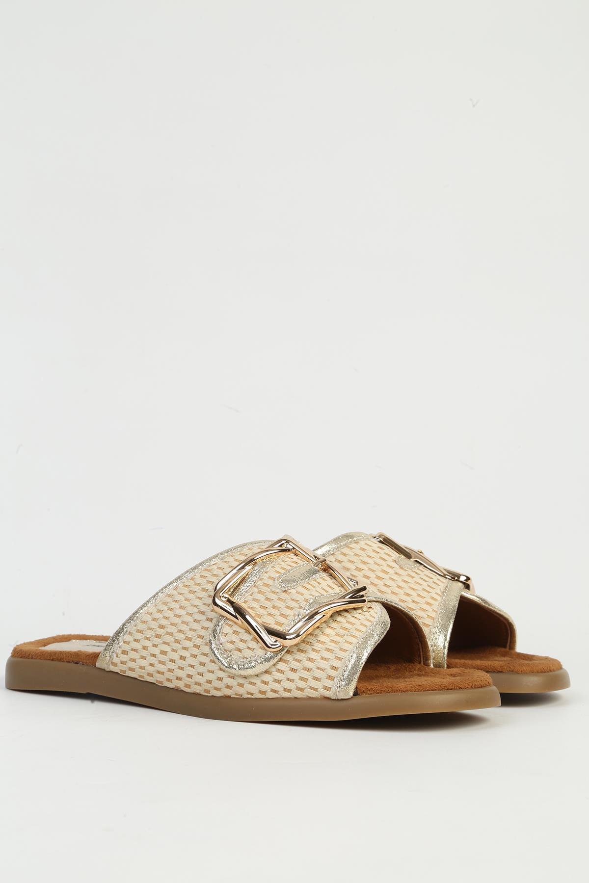 Bej Kadın Terlik PC-54776 - Görsel 3