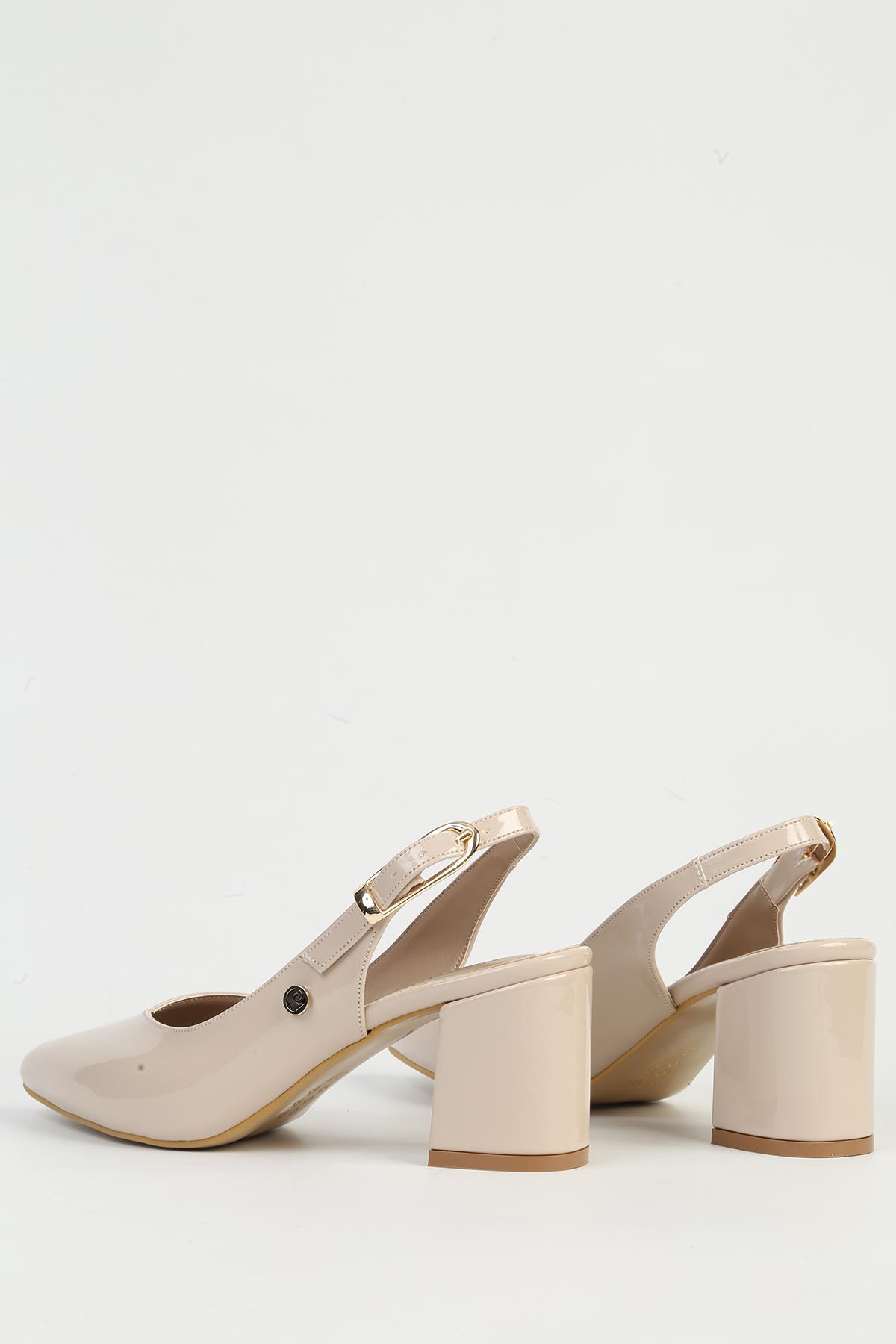 Krem Kadın Topuklu Ayakkabı PC-54728 - Görsel 4