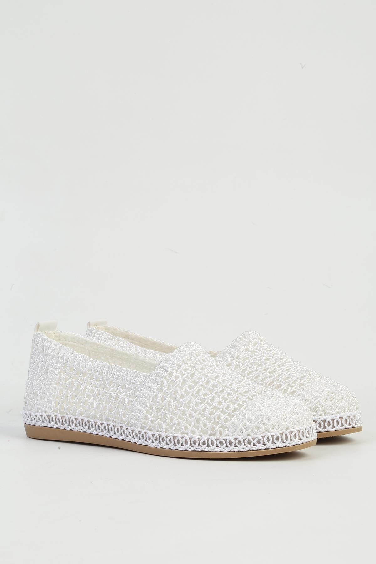 Beyaz Kadın Babet Günlük Ayakkabı PC-54572 - Görsel 3