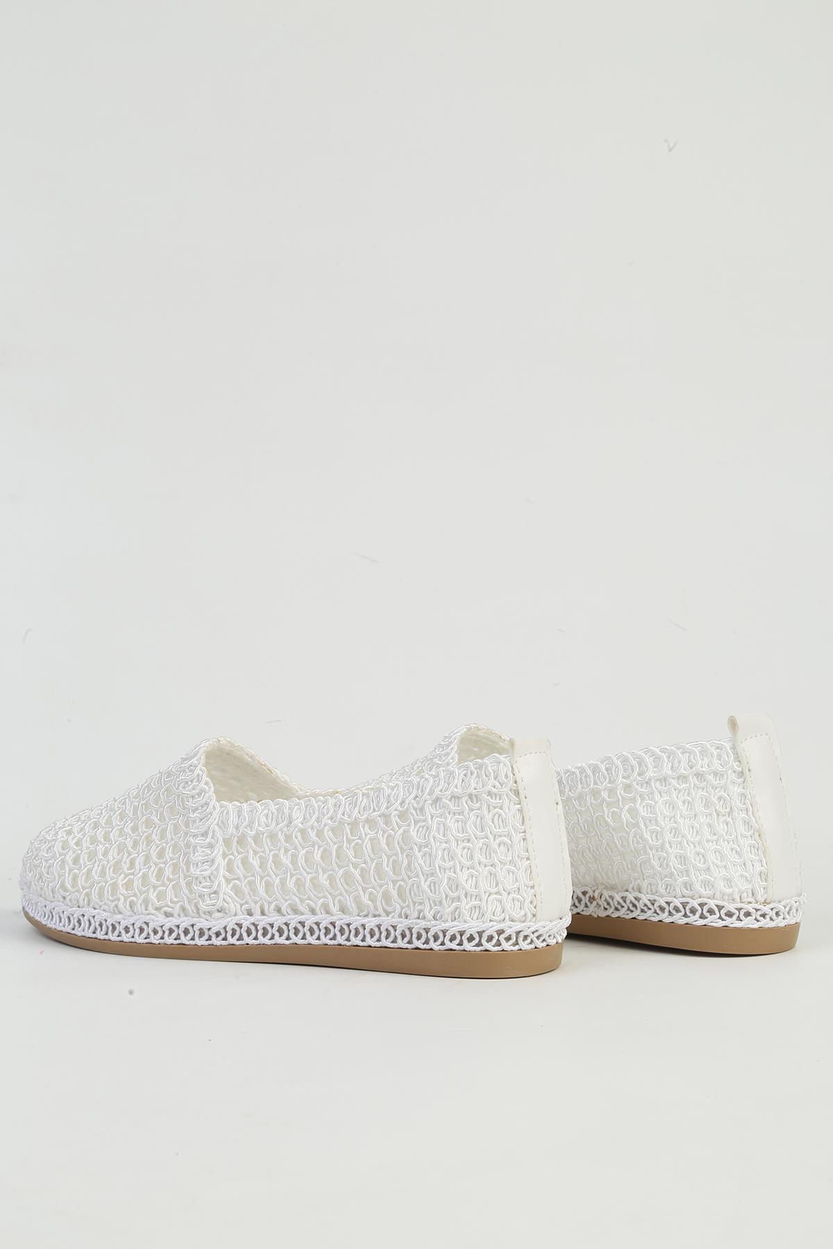 Beyaz Kadın Babet Günlük Ayakkabı PC-54572 - Görsel 4