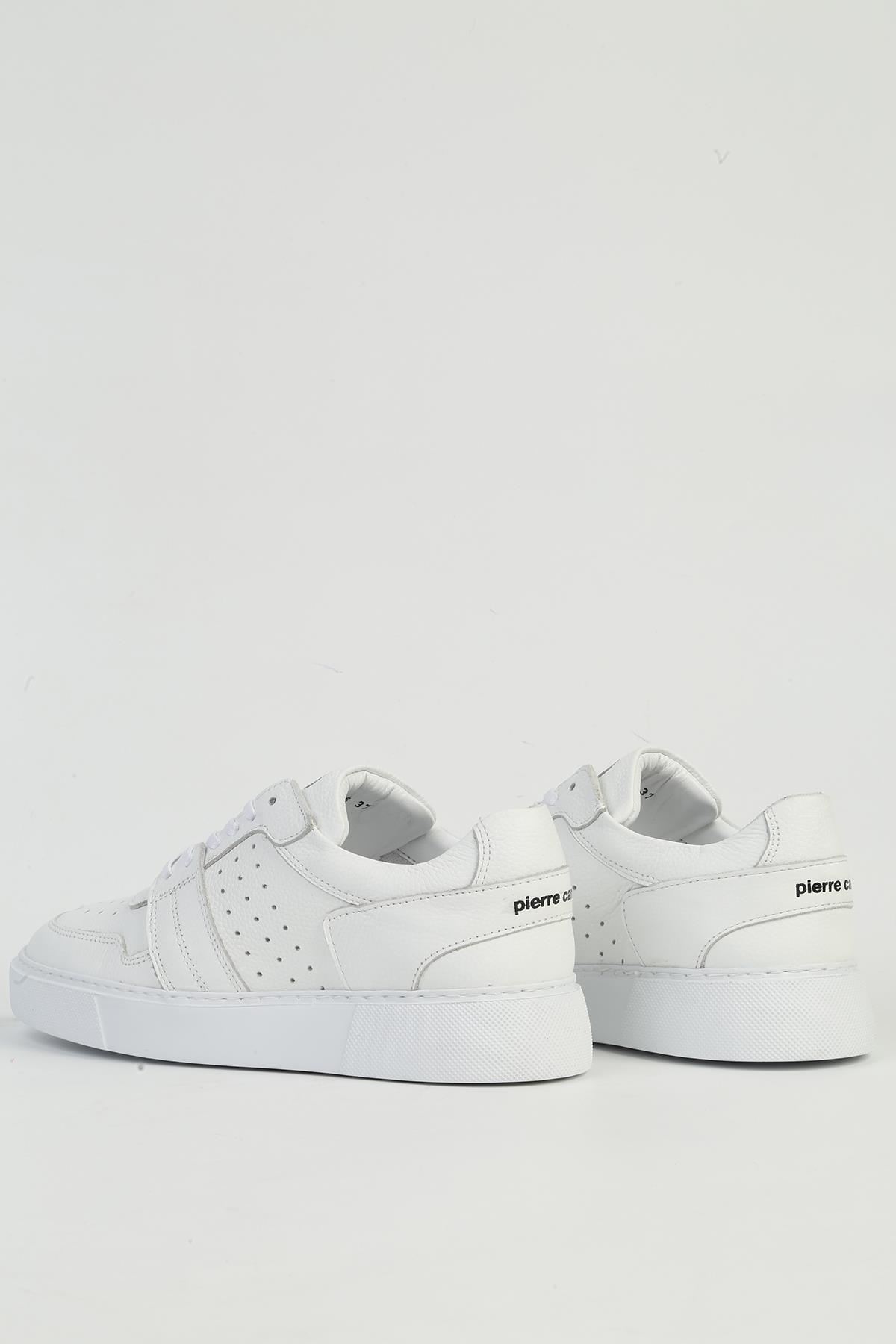 Beyaz Kadın Deri Sneaker PC-32724 - Görsel 4