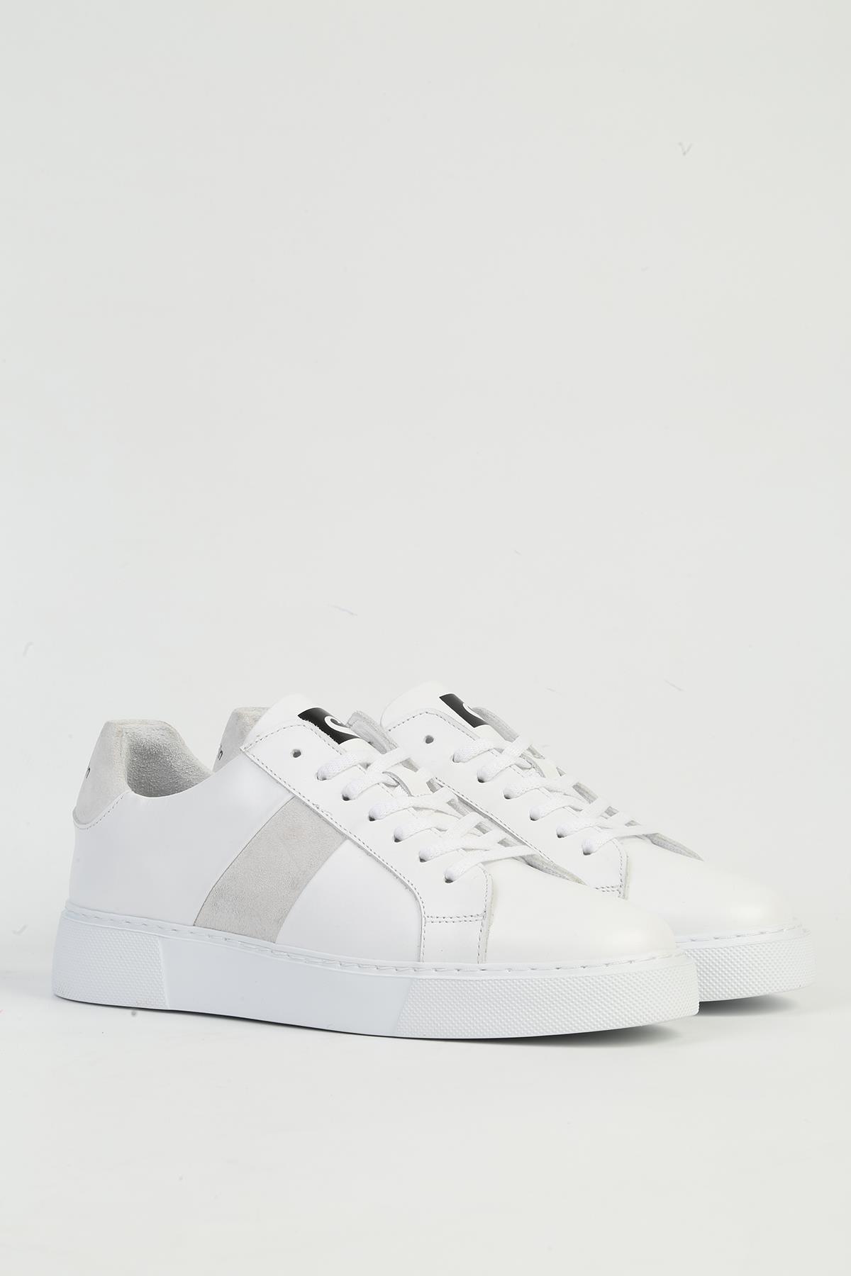 Deri Kadın Beyaz Sneaker PC-32723 - Görsel 3