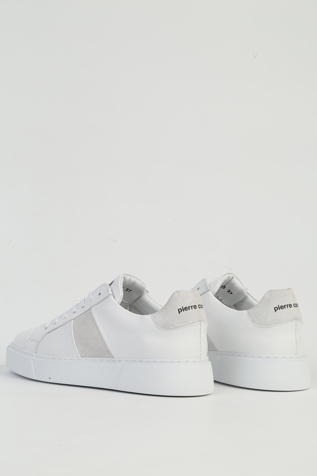 Deri Kadın Beyaz Sneaker PC-32723 - Görsel 4