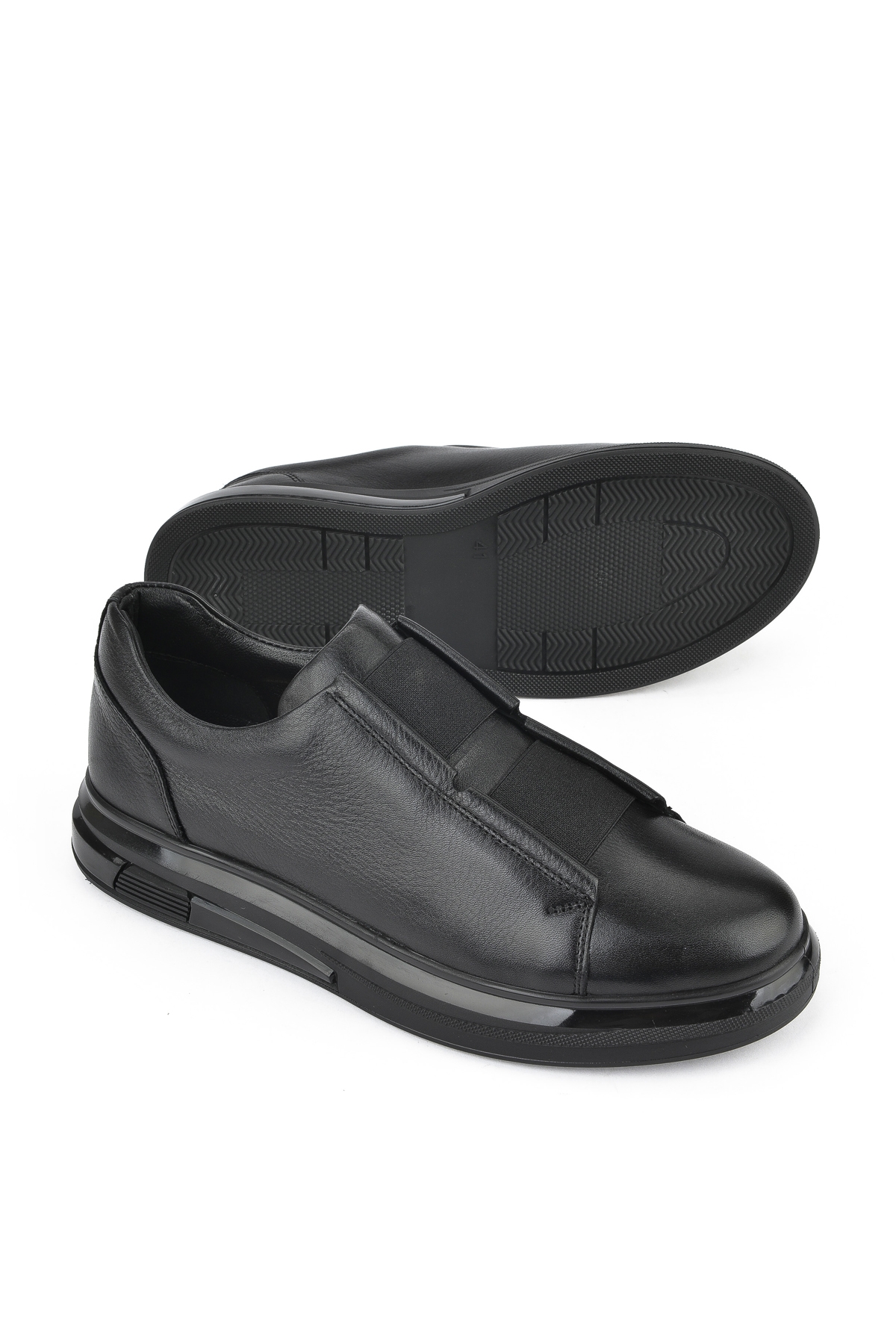 Erkek Hakiki Deri Sneaker 151983Z2050 Siyah - Görsel 5