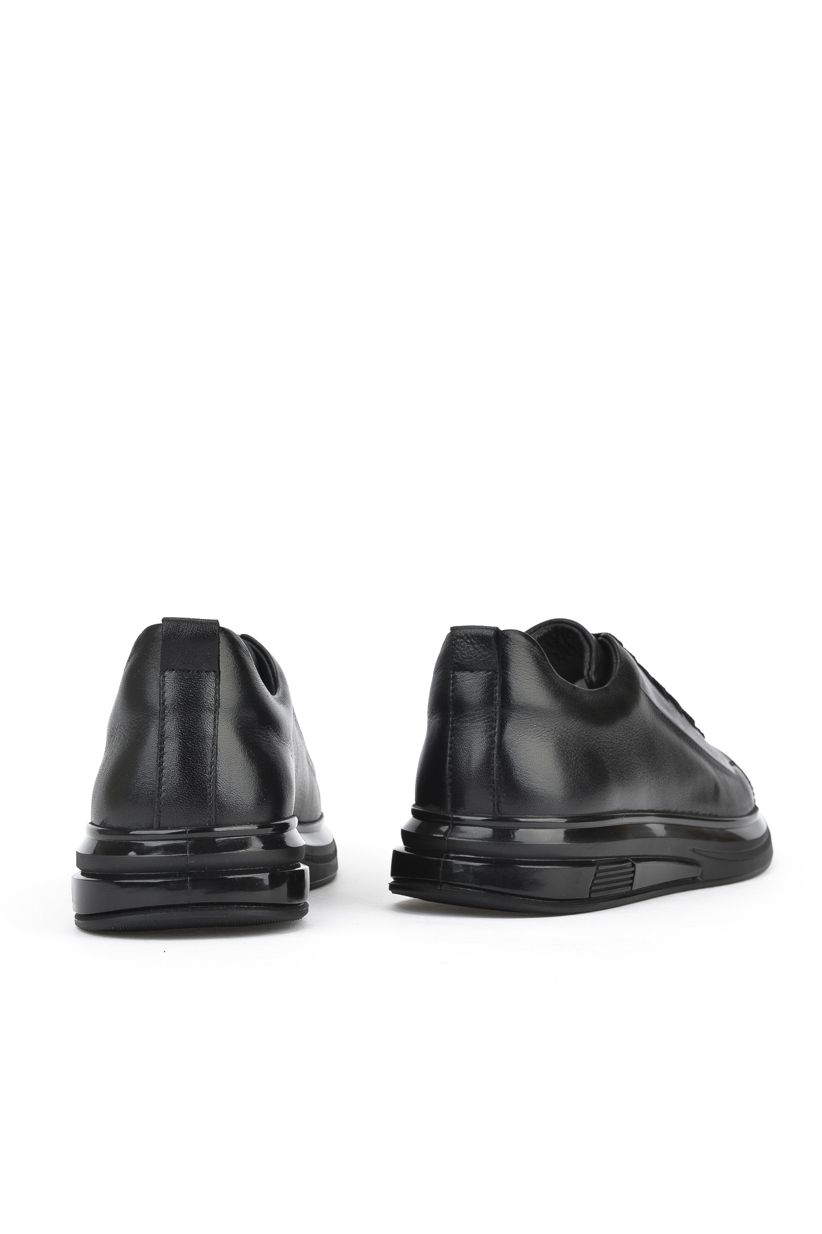 Erkek Hakiki Deri Sneaker 151983Z875 Siyah - Görsel 4