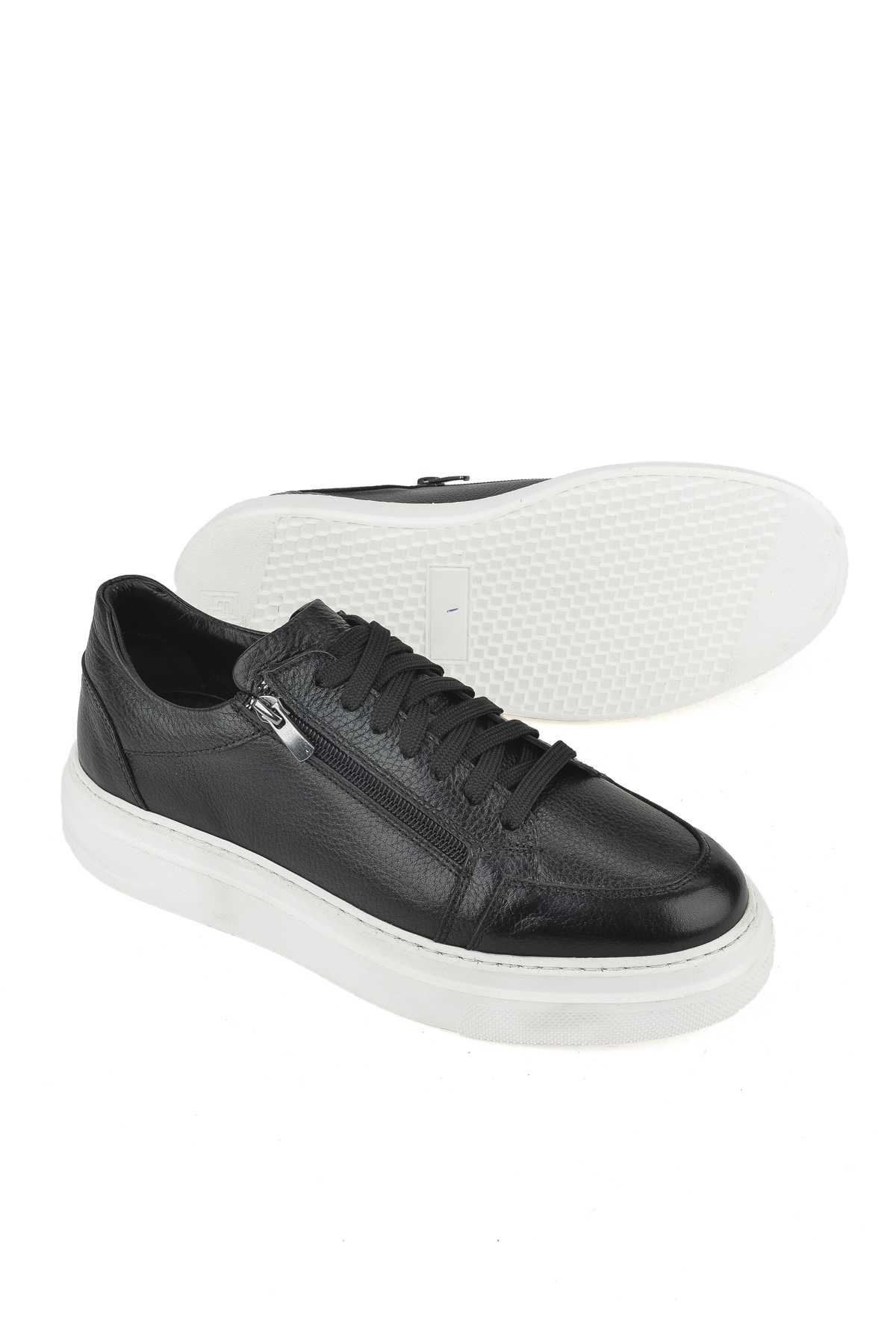 Erkek Hakiki Deri Sneaker 1511026Z550 Siyah - Görsel 5