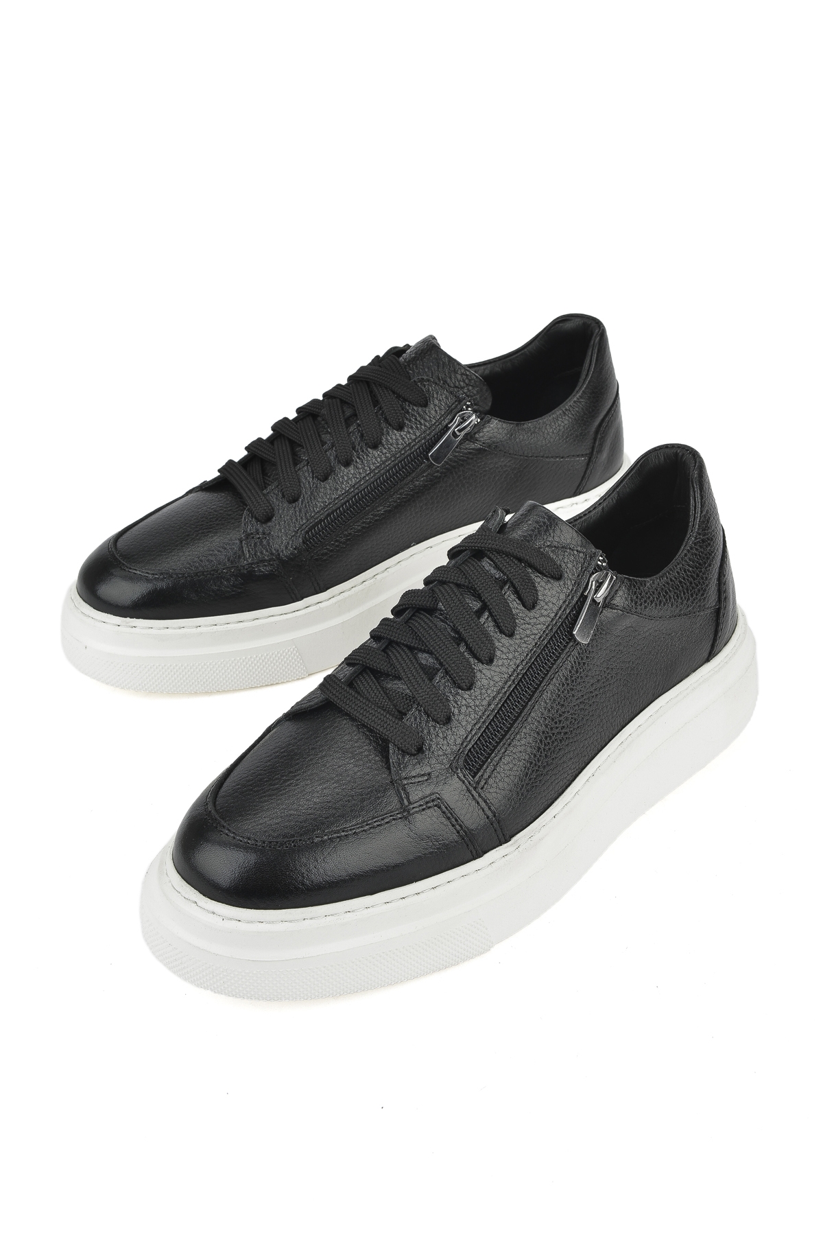 Erkek Hakiki Deri Sneaker 1511026Z550 Siyah - Görsel 6