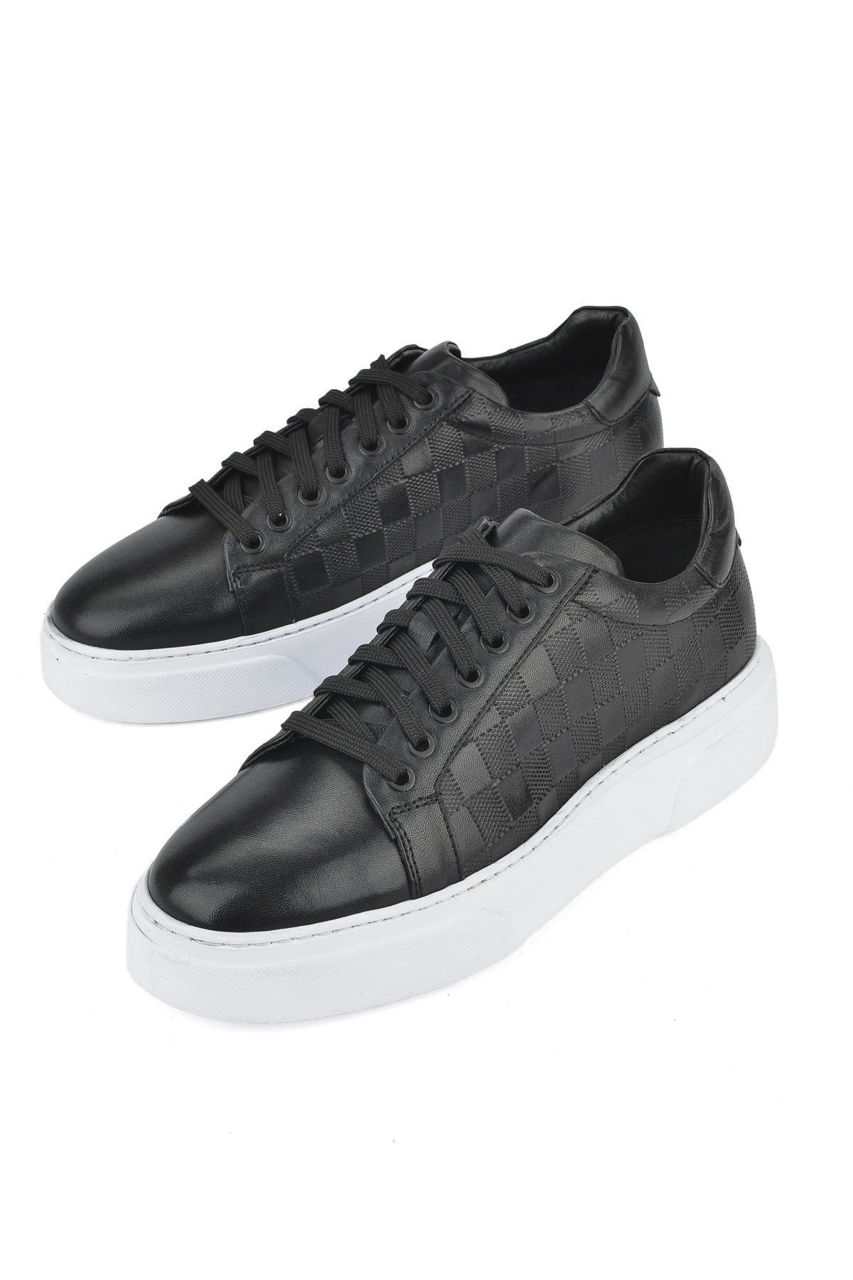 Erkek Hakiki Deri Sneaker 1511026Z412 Siyah - Görsel 4