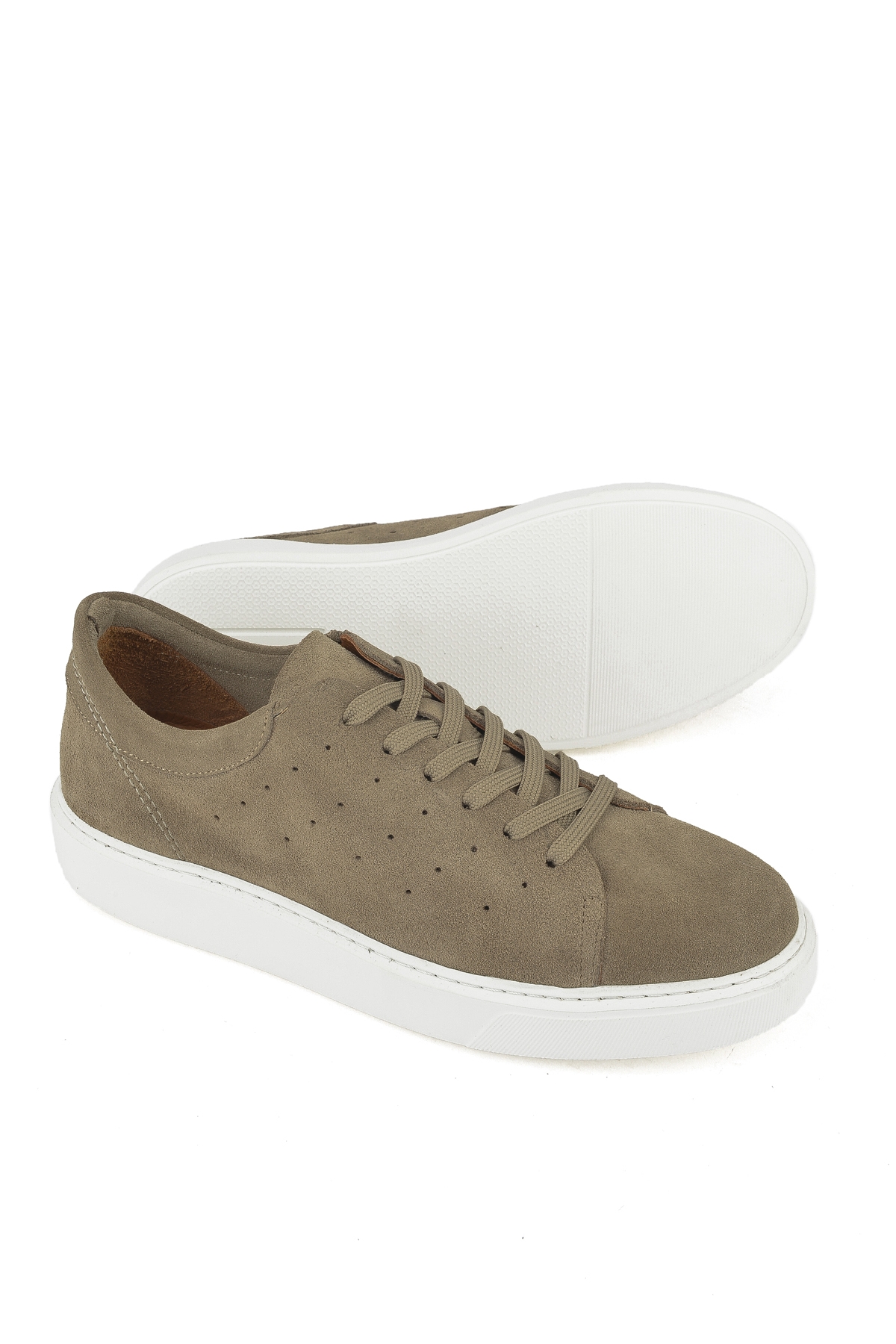 Erkek Hakiki Deri Sneaker 1511026Z8952 Kum - Görsel 5