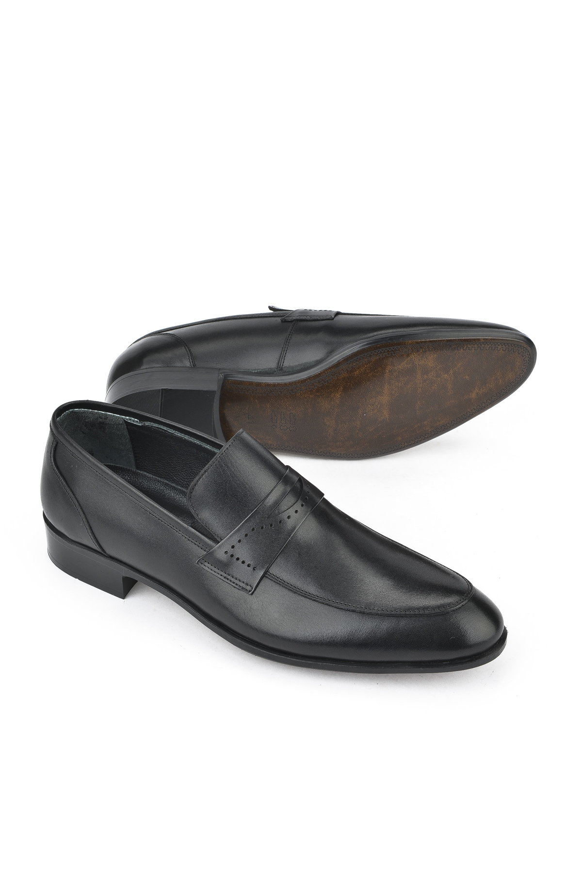 Erkek Hakiki Deri Klasik Ayakkabı 151985Z0140 Siyah - Görsel 5