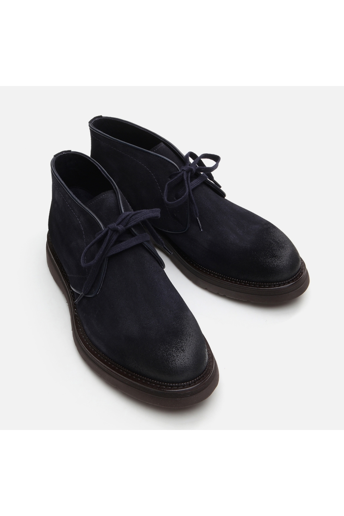 Hakiki Deri Lacivert Erkek Günlük Bot - Görsel 4