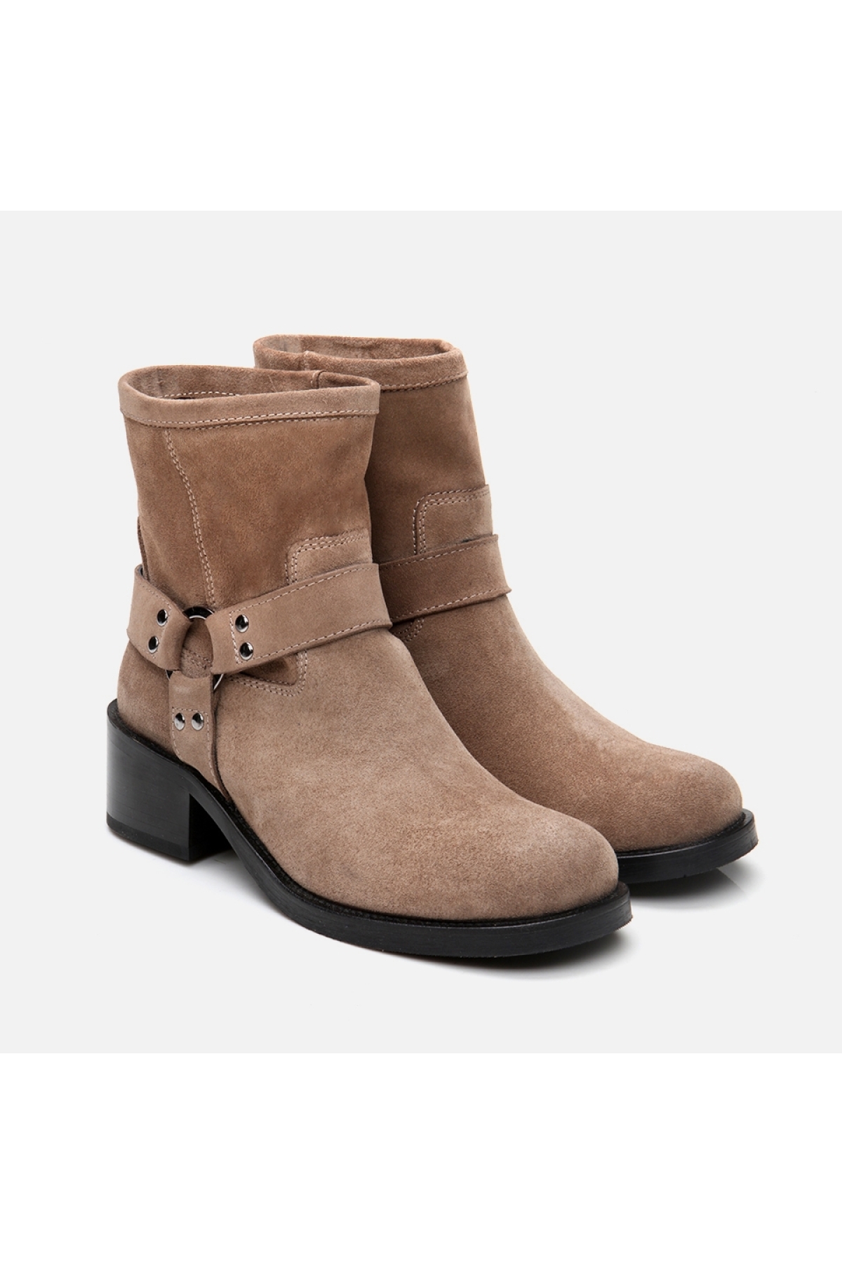 Hakiki Deri Vizon Kadın Western Topuklu Bot - Görsel 3