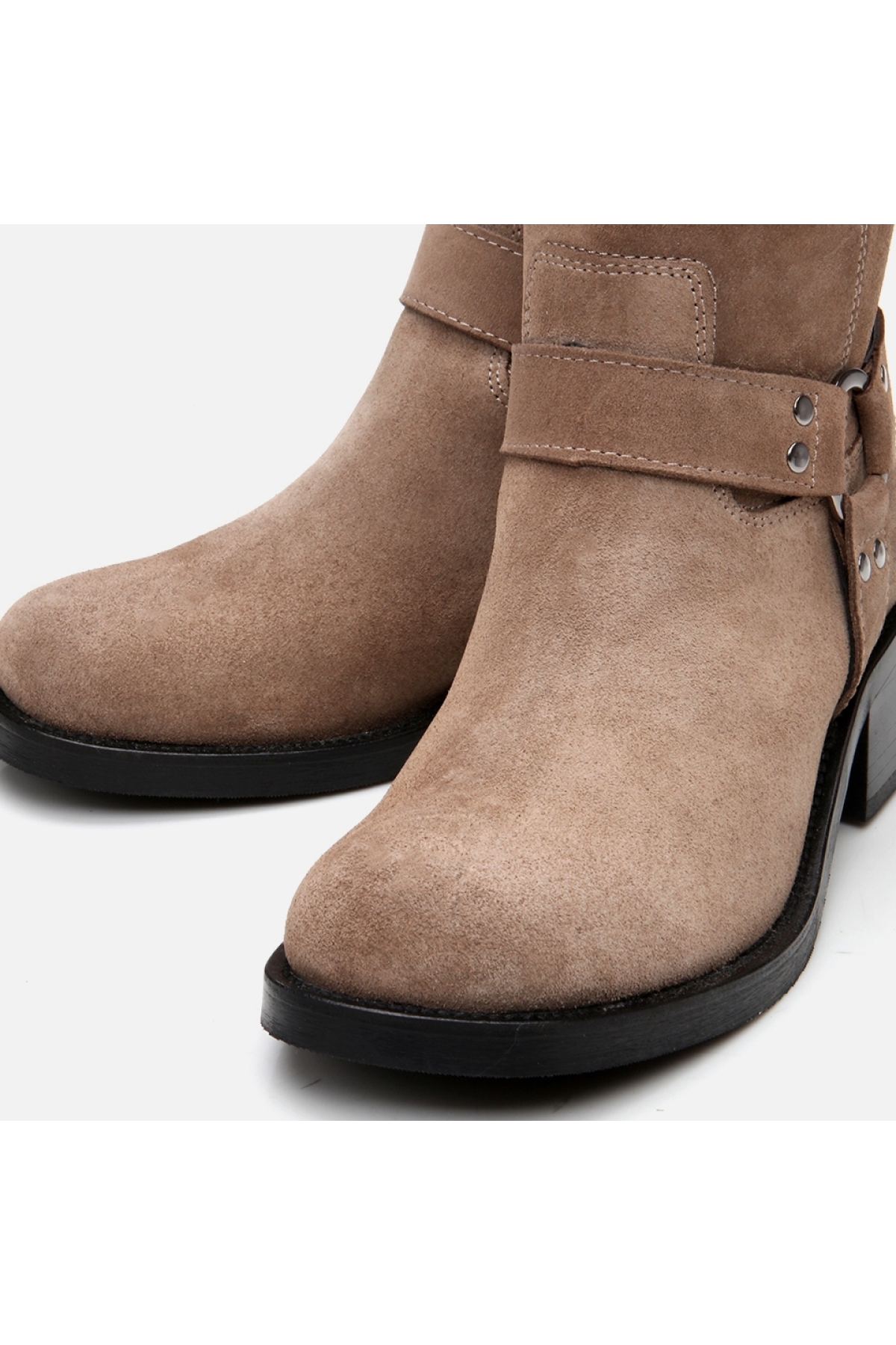 Hakiki Deri Vizon Kadın Western Topuklu Bot - Görsel 4