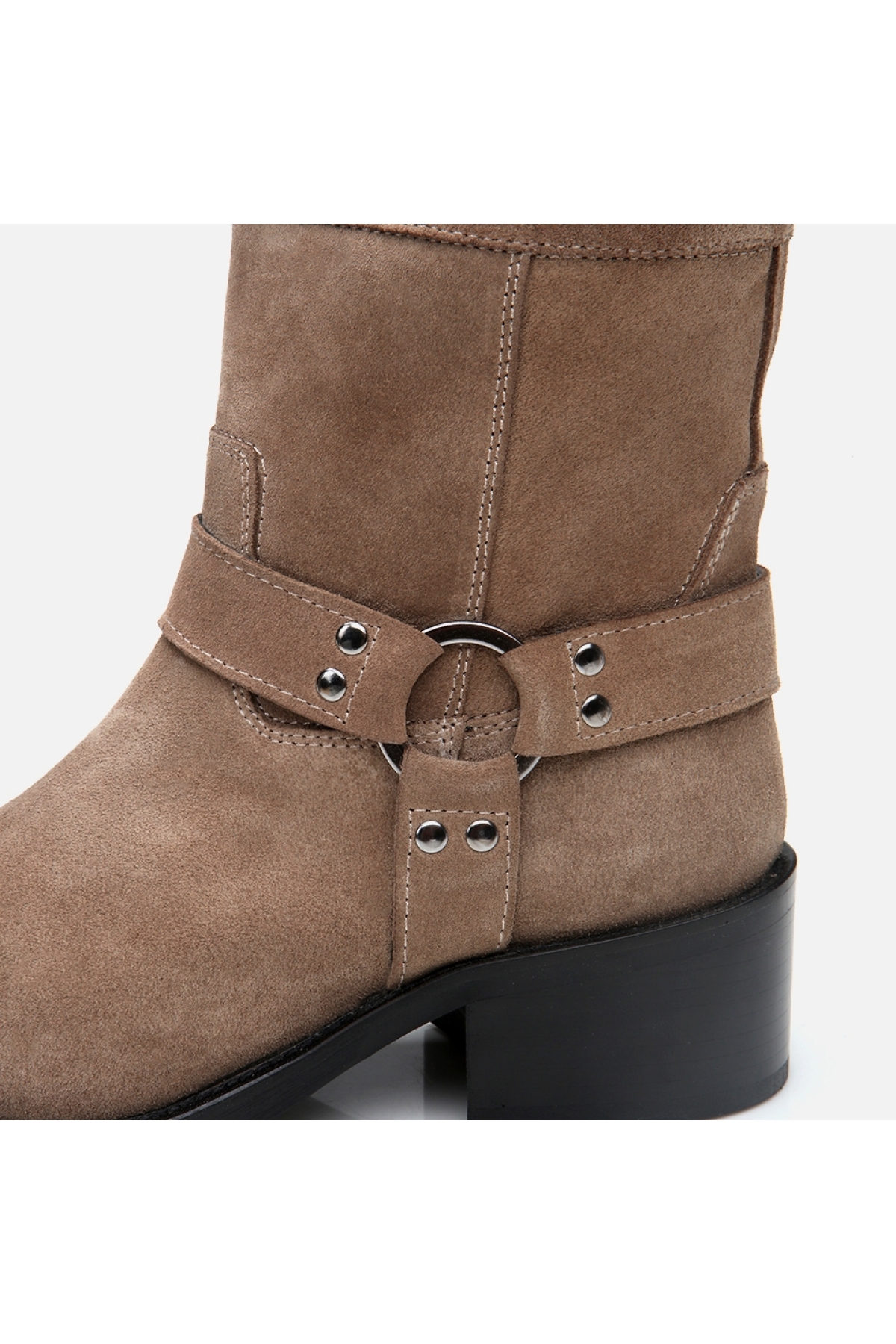 Hakiki Deri Vizon Kadın Western Topuklu Bot - Görsel 5