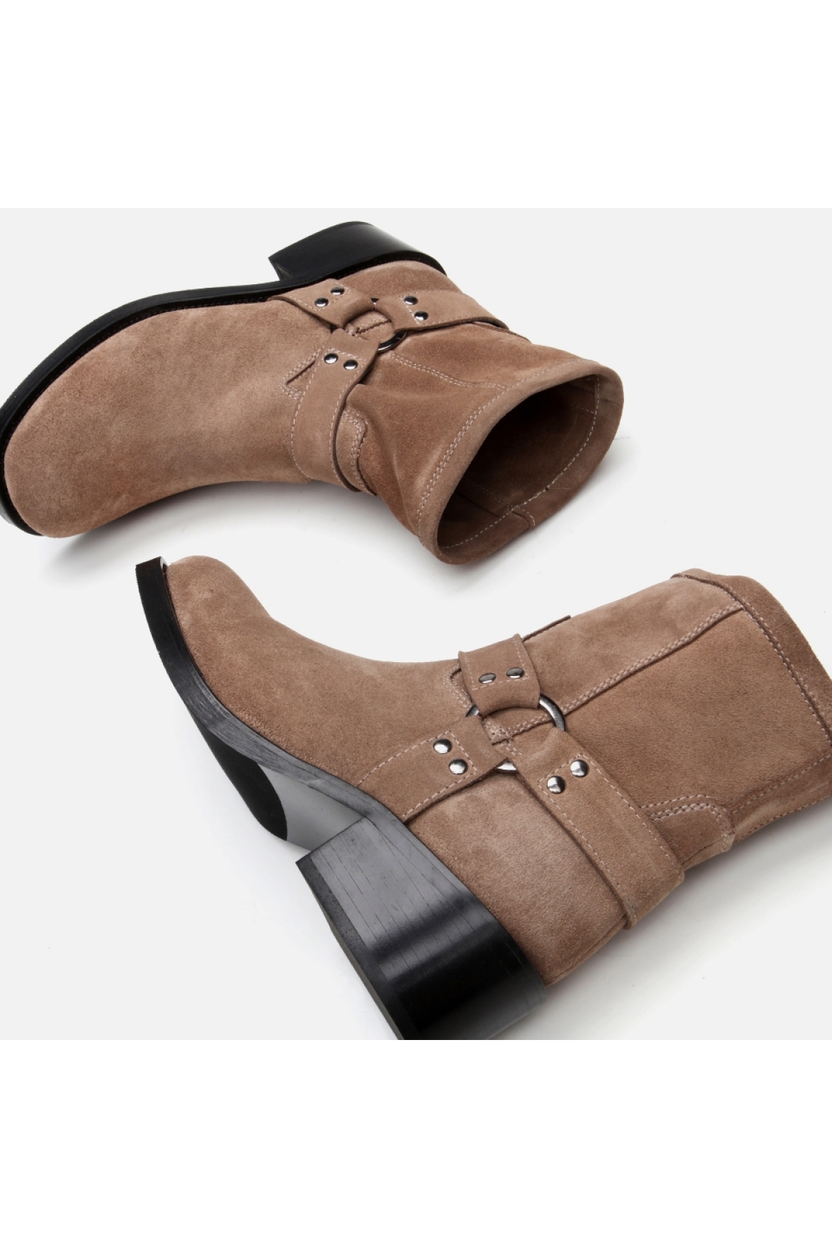 Hakiki Deri Vizon Kadın Western Topuklu Bot - Görsel 6