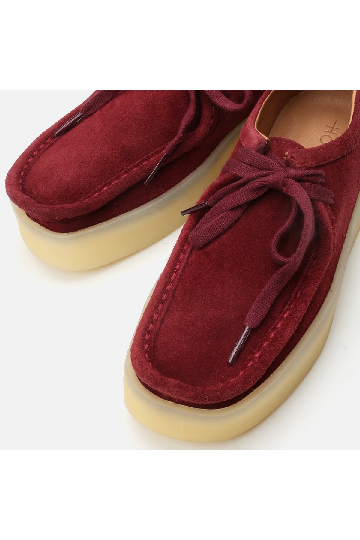Hakiki Deri Bordo Kadın Oxford - Görsel 4