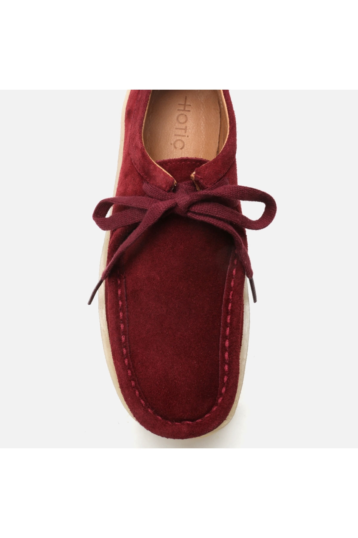 Hakiki Deri Bordo Kadın Oxford - Görsel 6