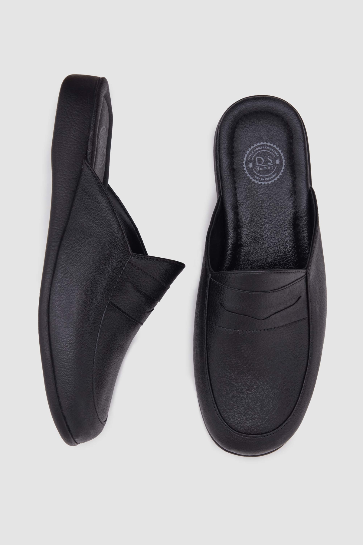 Ds Damat Siyah Misafir Çeyiz Damat Ev Erkek Terlik - Görsel 4