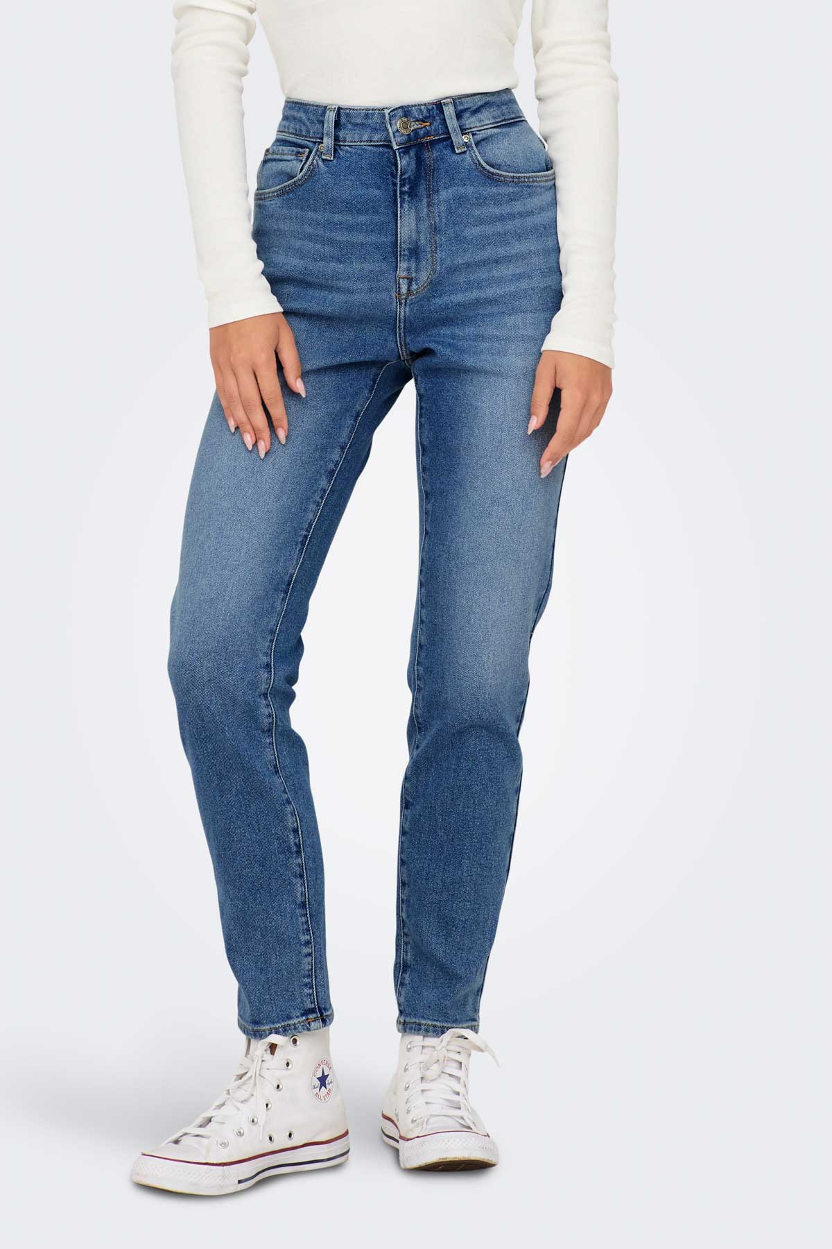 ONLEMILY STRETCH HW ST AK Mavi Kadın Jean Pantolon