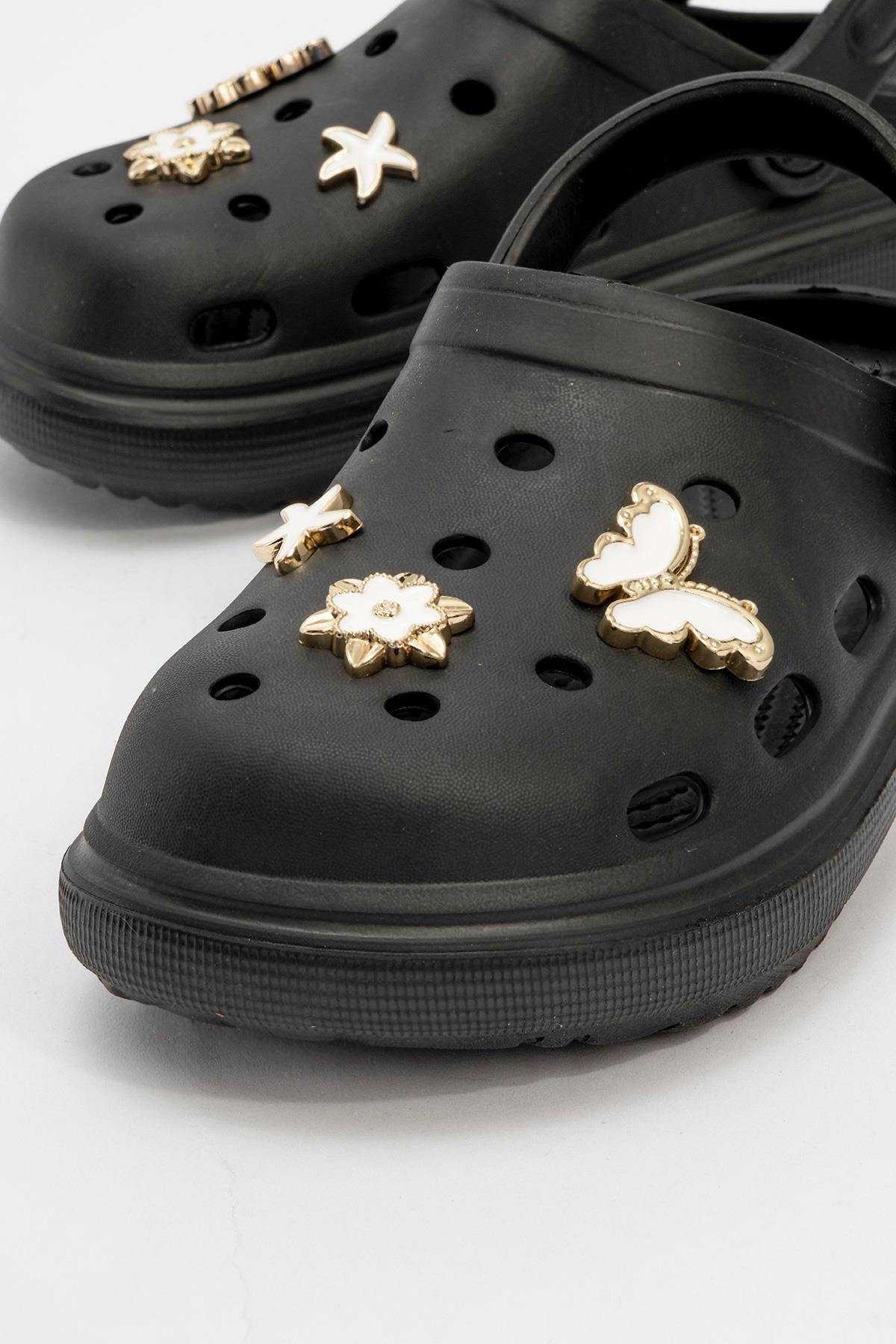 Çocuk Aksesuarlı Sabo Terlik 31-35 SİYAH - Görsel 4