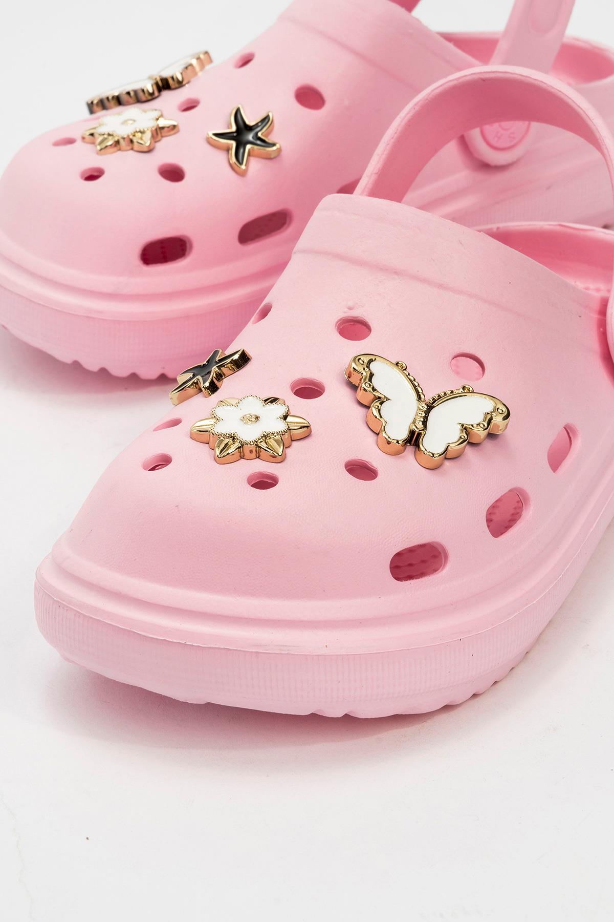 Çocuk Aksesuarlı Sabo Terlik 31-35 PEMBE - Görsel 4