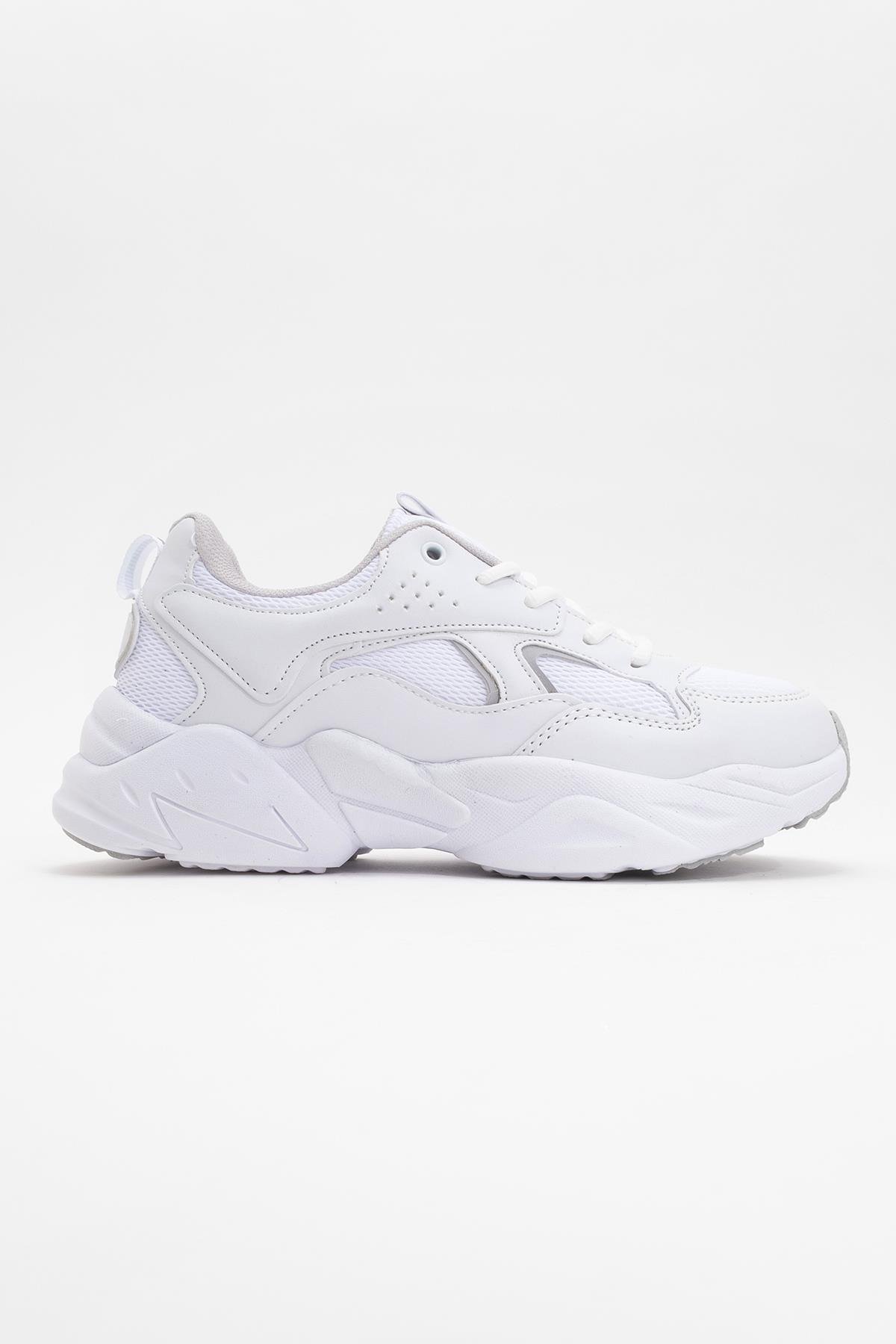 Kadın Bağcıklı Spor Ayakkabı BEYAZ BUZ - Görsel 3