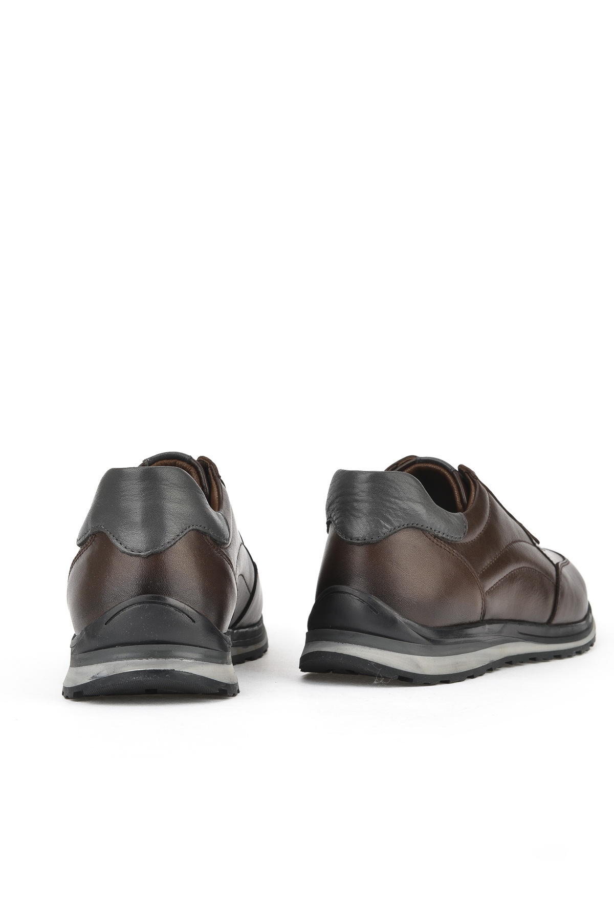 Erkek Hakiki Deri Sneaker 1511002Z415 Kahve - Görsel 4