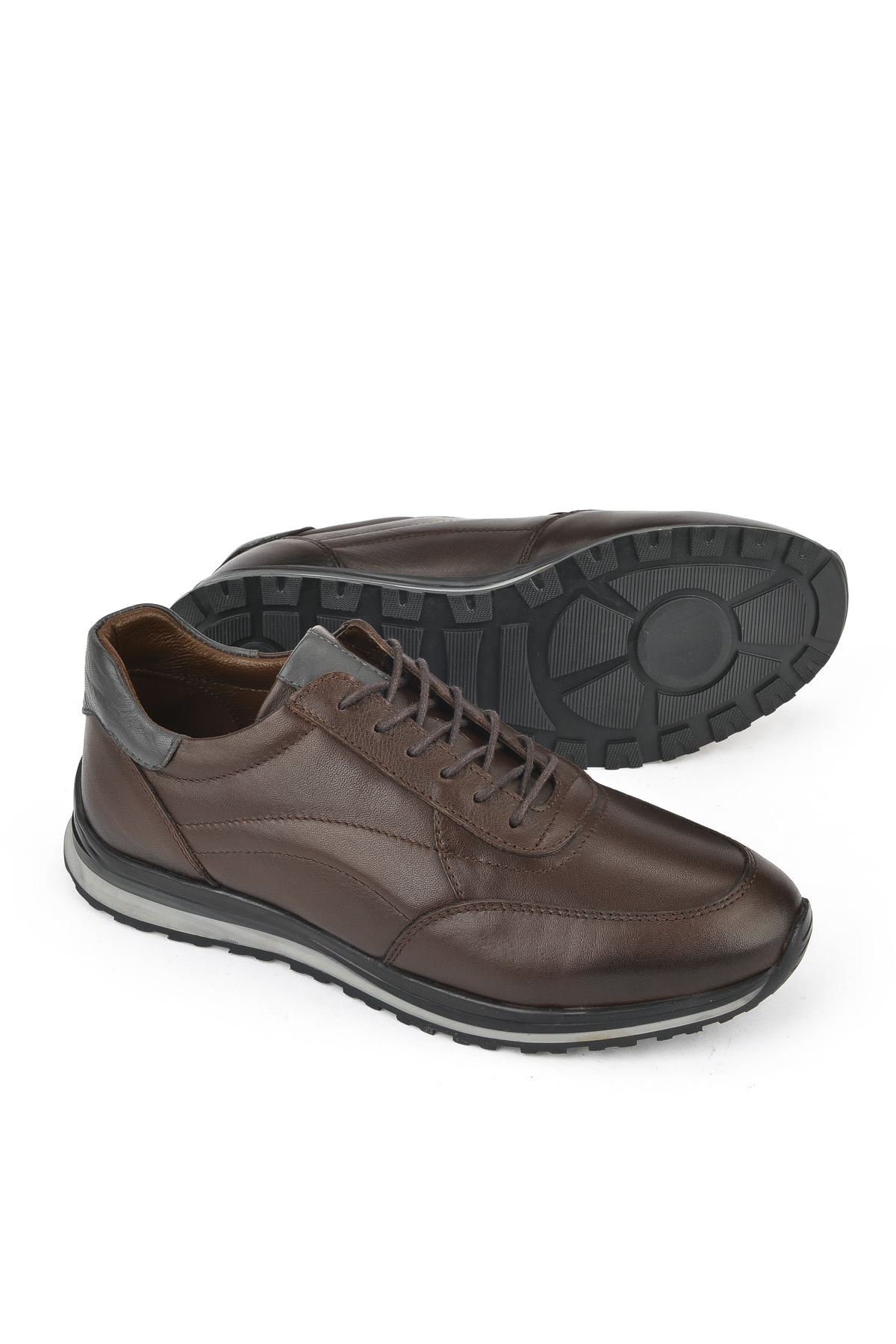Erkek Hakiki Deri Sneaker 1511002Z415 Kahve - Görsel 5