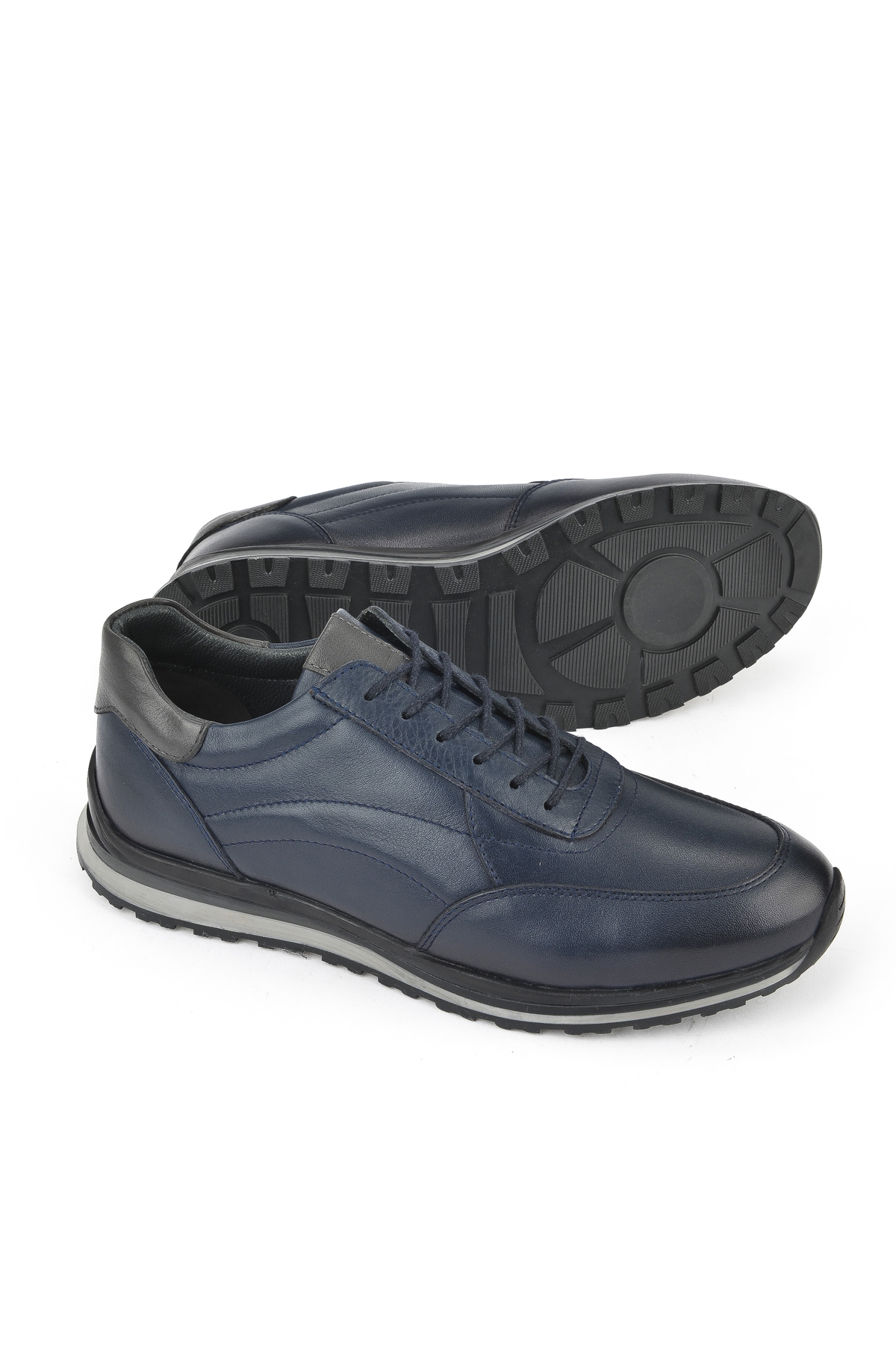 Erkek Hakiki Deri Sneaker 1511002Z415 Lacivert - Görsel 5