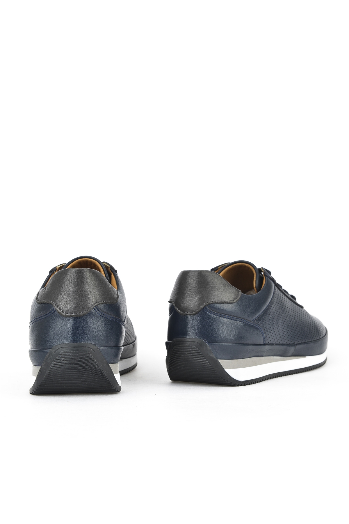 Erkek Hakiki Deri Sneaker 1511002Z063 Lacivert - Görsel 4