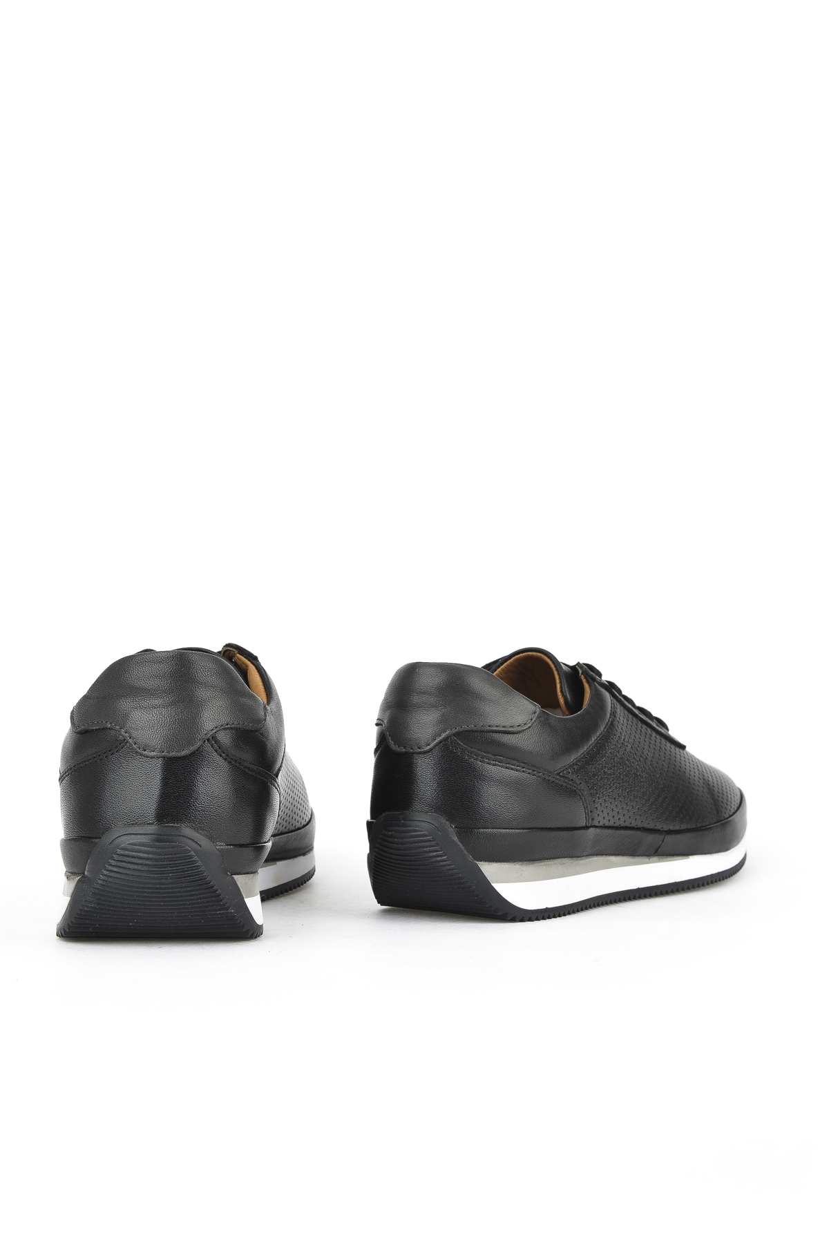 Erkek Hakiki Deri Sneaker 1511002Z063 Siyah - Görsel 4