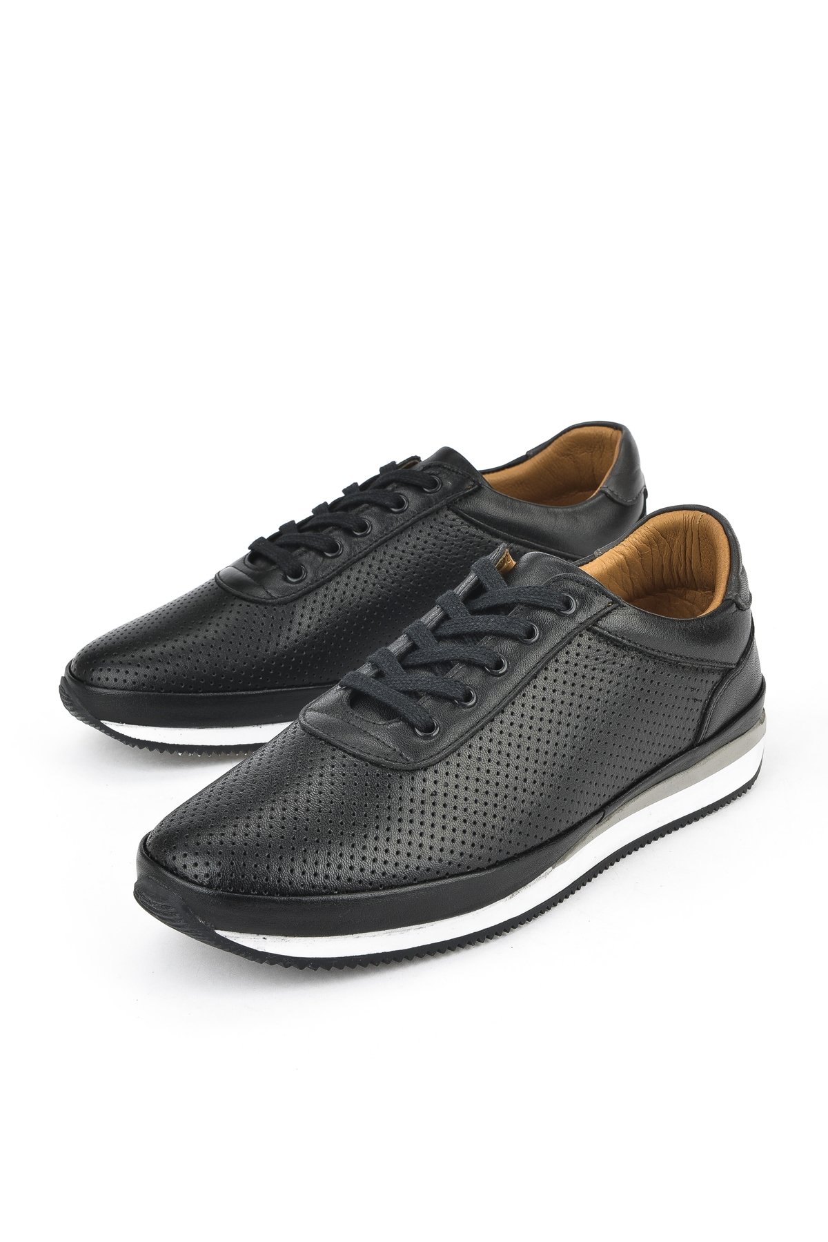 Erkek Hakiki Deri Sneaker 1511002Z063 Siyah - Görsel 6