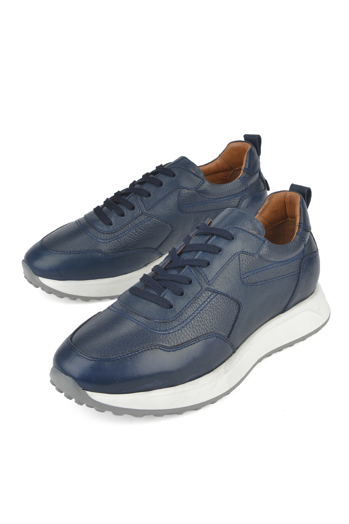 Erkek Hakiki Deri Sneaker 1511026Z280 Lacivert - Görsel 6