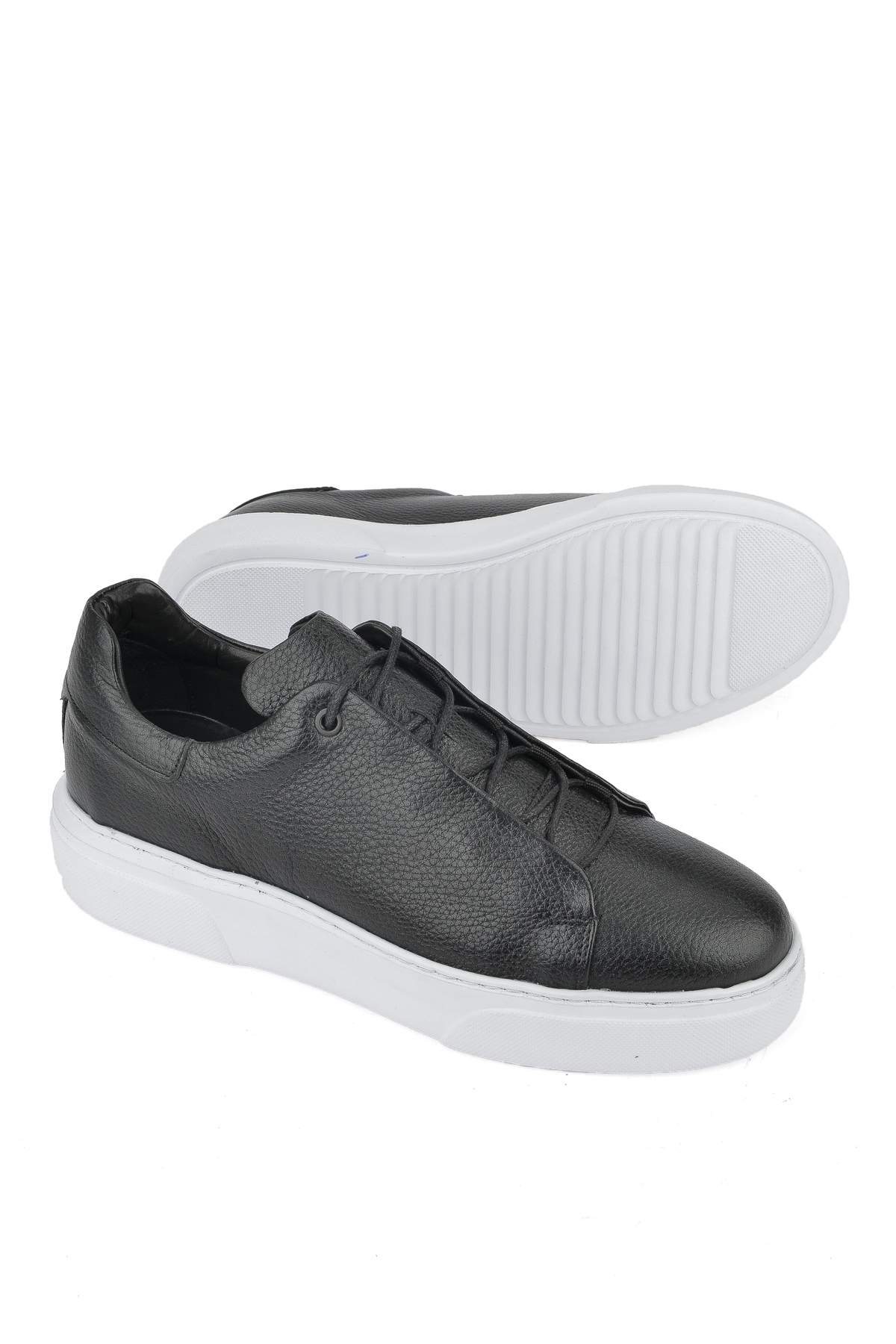 Erkek Hakiki Deri Sneaker 1511026Z855 Siyah - Görsel 5