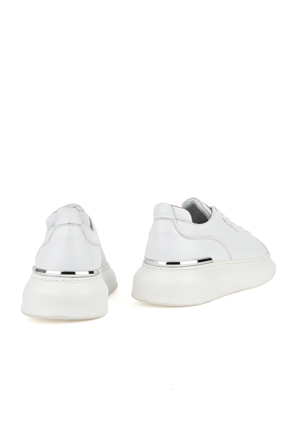 Erkek Hakiki Deri Sneaker 151987Z024 Beyaz - Görsel 4
