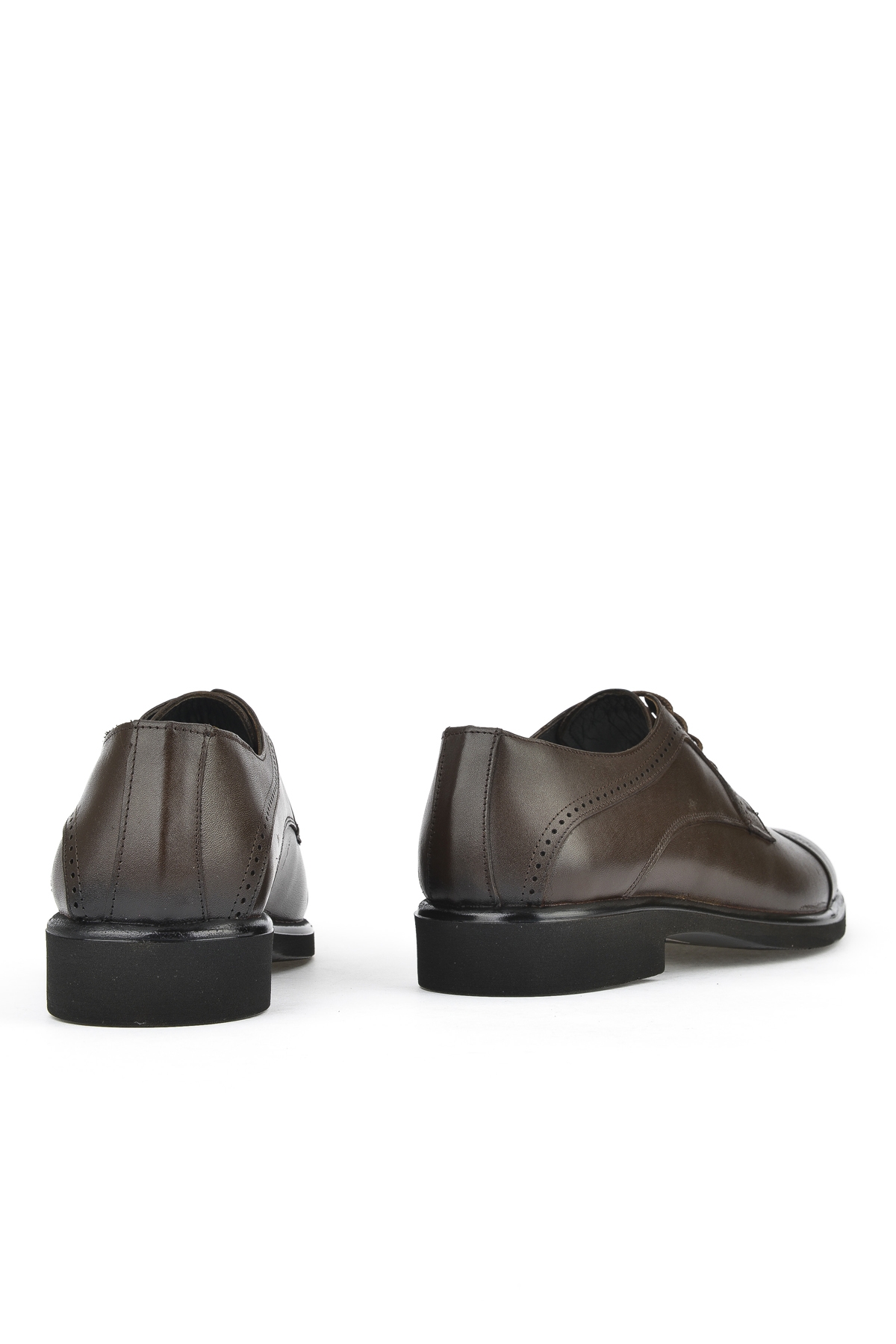 Erkek Hakiki Deri Klasik Ayakkabı 15148Z837 Kahve - Görsel 4