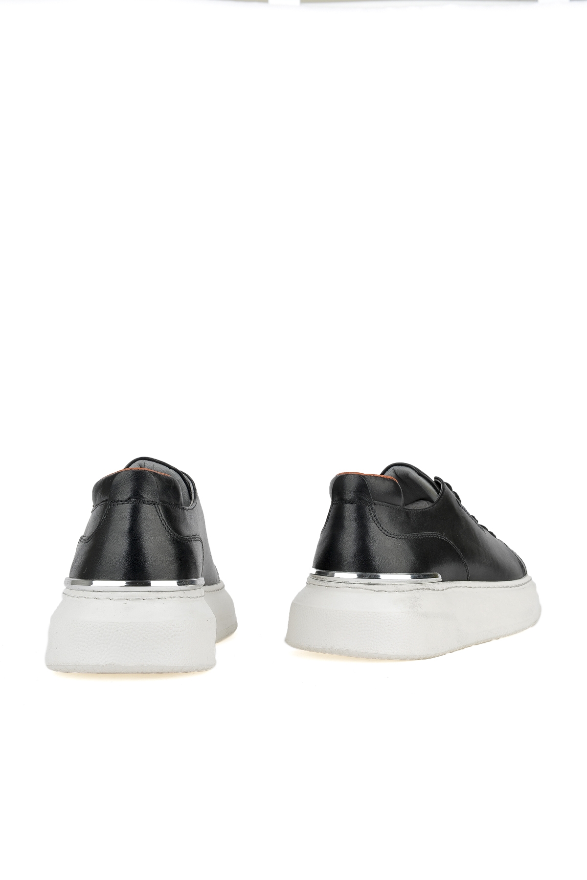 Erkek Hakiki Deri Sneaker 151987Z024 Siyah - Görsel 4