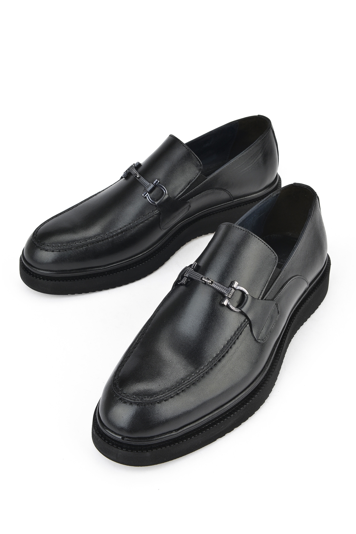 Erkek Hakiki Deri Klasik Ayakkabı 15148Z872 Siyah - Görsel 6