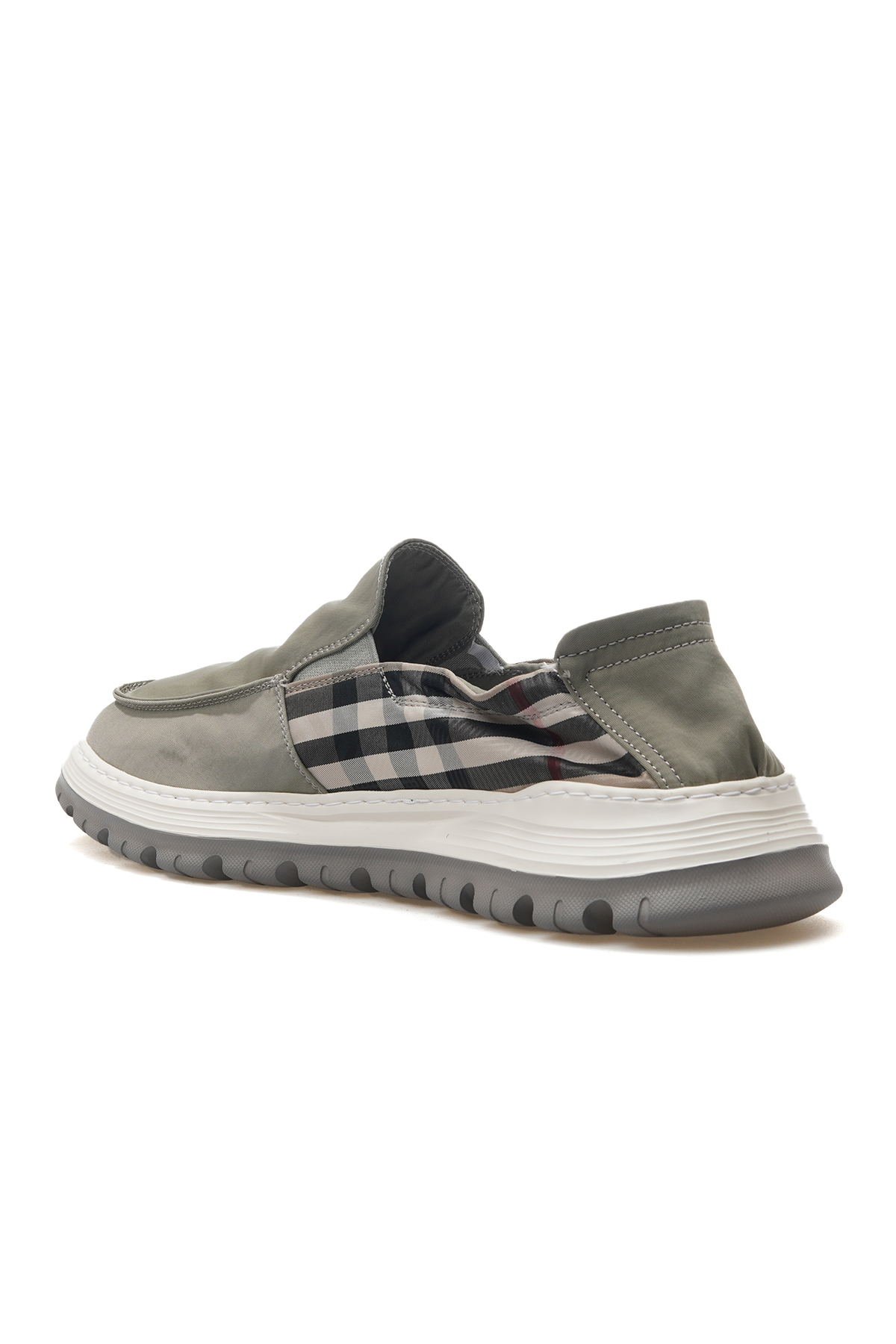 Erkek Keten Ekoseli Casual Günlük Ayakkabı 25y 25y523-1 M Haki - Görsel 4