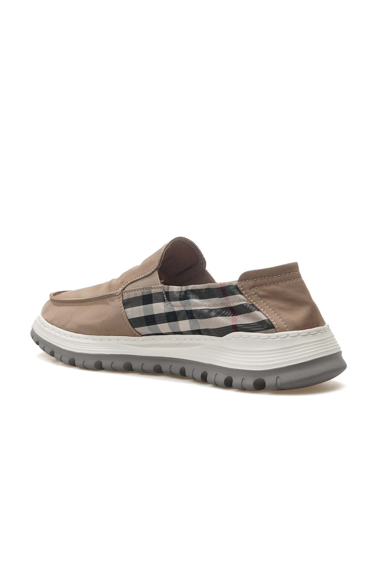 Erkek Keten Ekoseli Casual Günlük Ayakkabı 25y 25y523-1 M Bej - Görsel 4