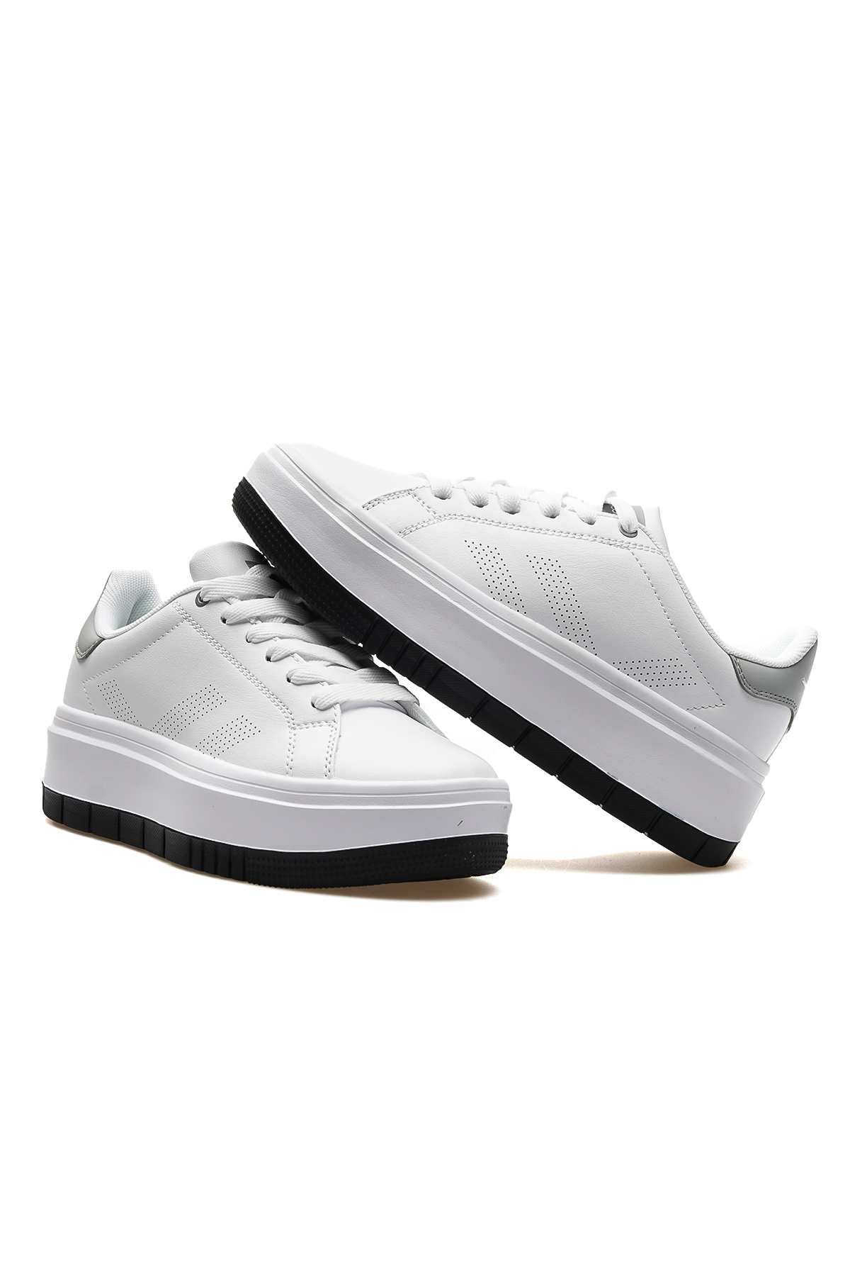 Loyal Kadın Bağcıklı Sneaker Günlük Spor Ayakkabı 24k Loyal Z Beyaz - Görsel 7