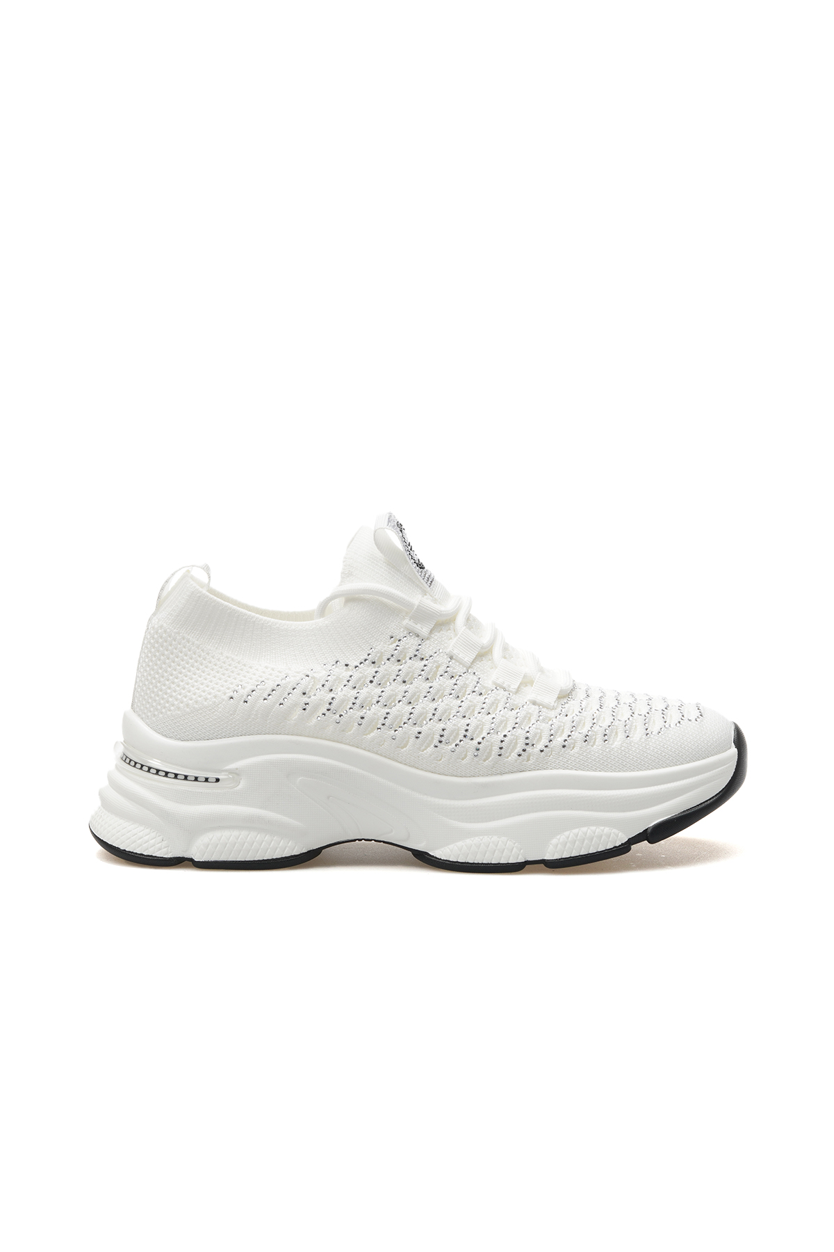 Kadın Taş Detaylı Sneaker Günlük Ayakkabı 25y 25y309-3 Z Beyaz - Görsel 2