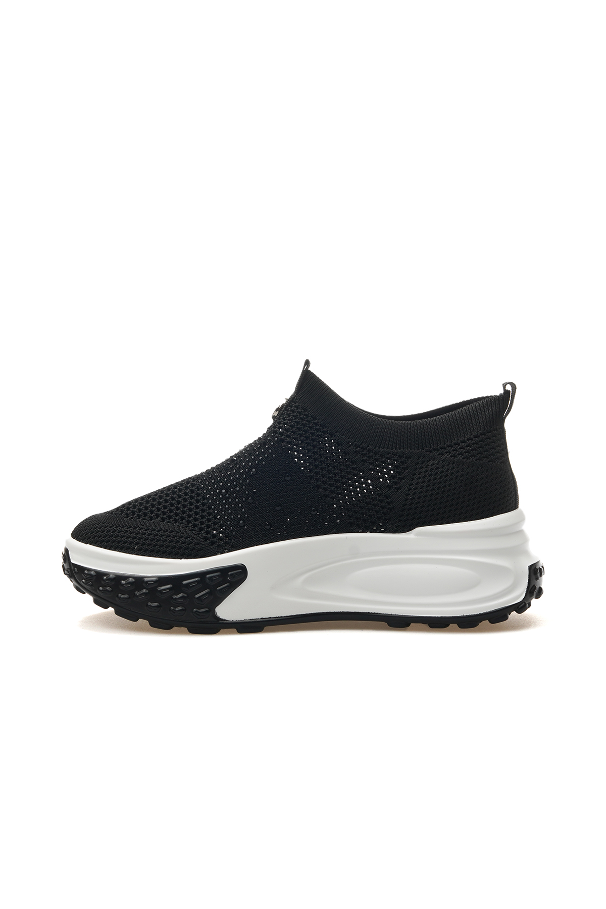 Kadın Taş Detaylı Sneaker Günlük Ayakkabı 25y 25y305-4 Z Siyah - Görsel 3